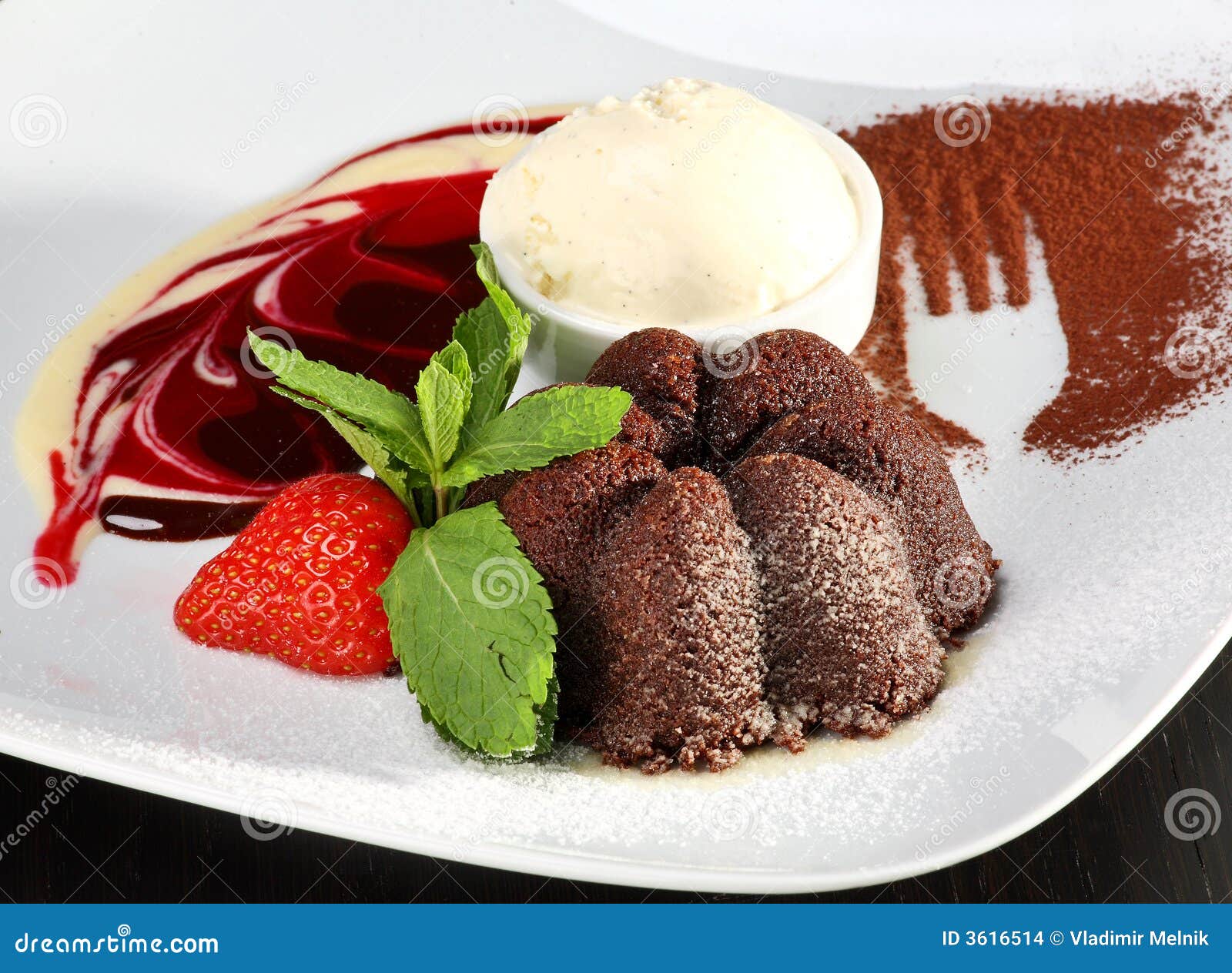 Delicious Chocolate Dessert Stock Photo Image of desert, cafe 3616514