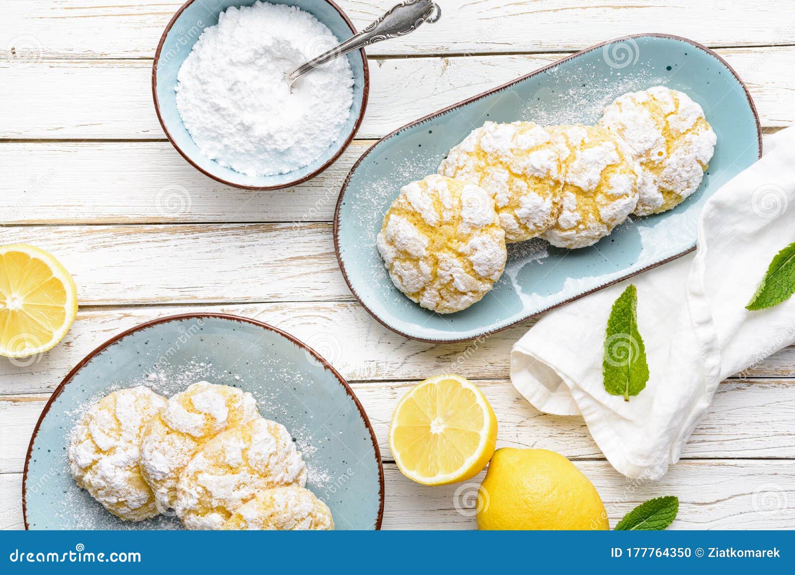 delicious citrusy snack, crunchy lemon crinkle cookies coated with powdered sugar