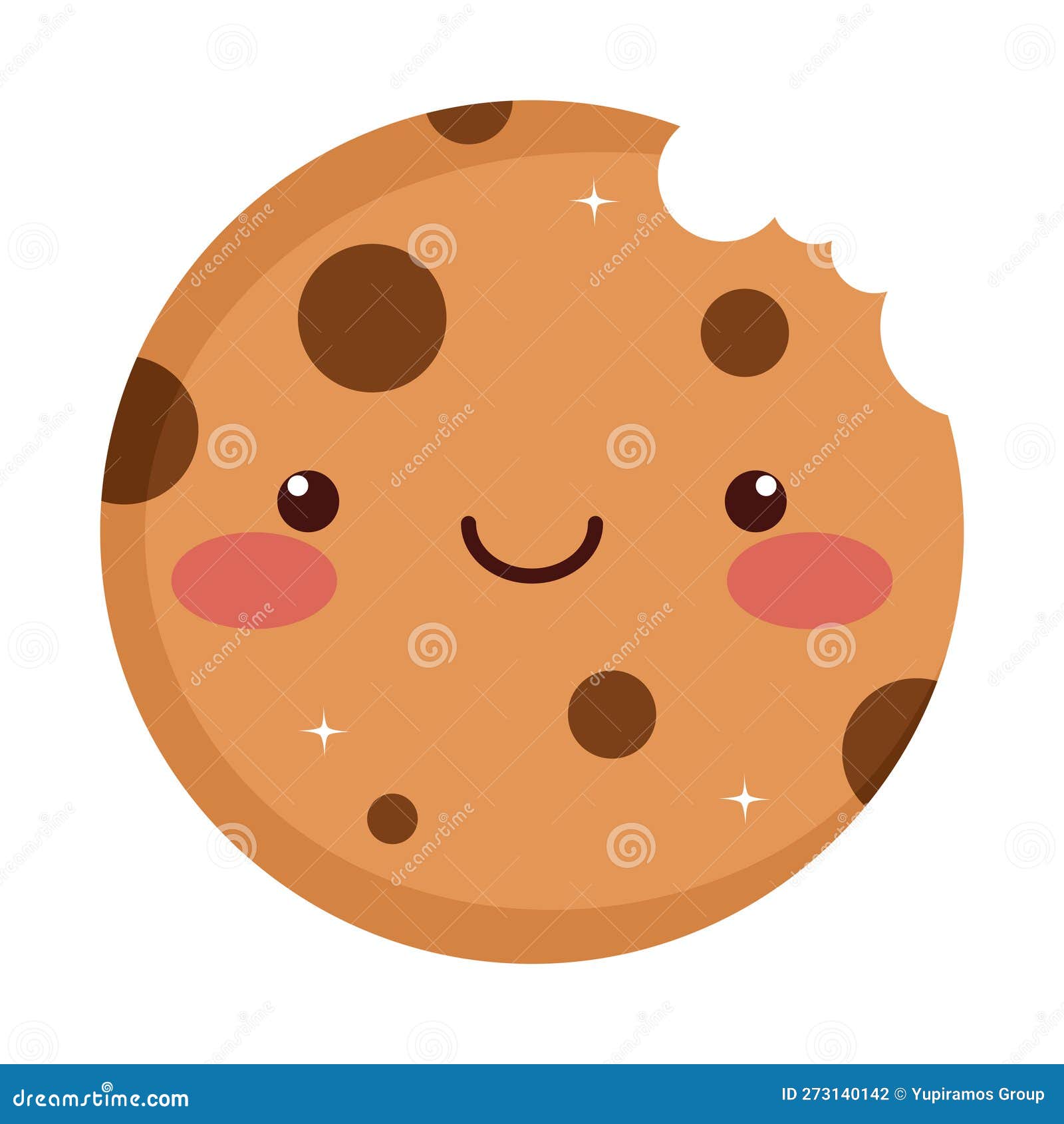 Delicious cookie kawaii stock vector. Illustration of traditional