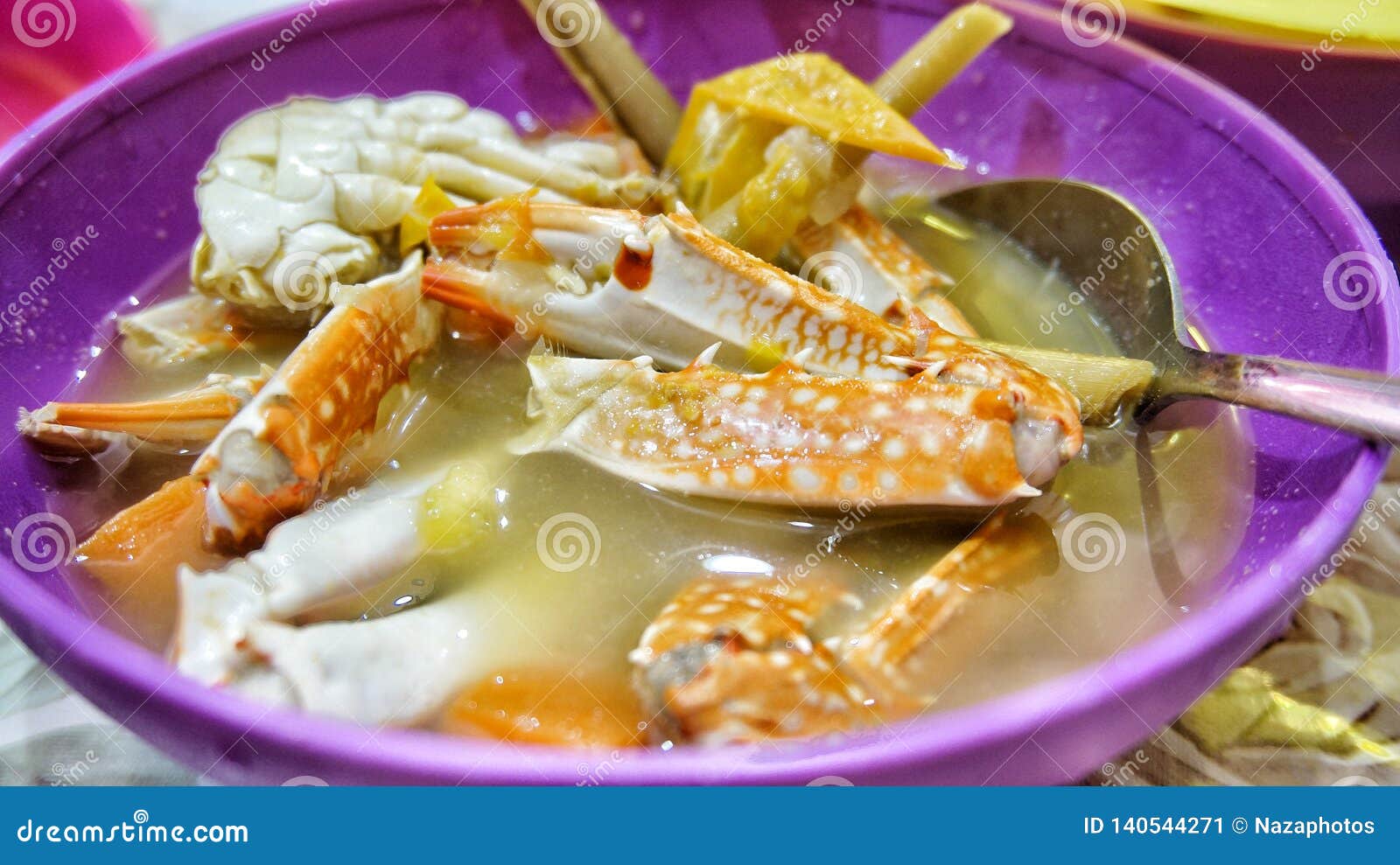 Delicious crab soup stock image. Image of garnish, isolated 140544271