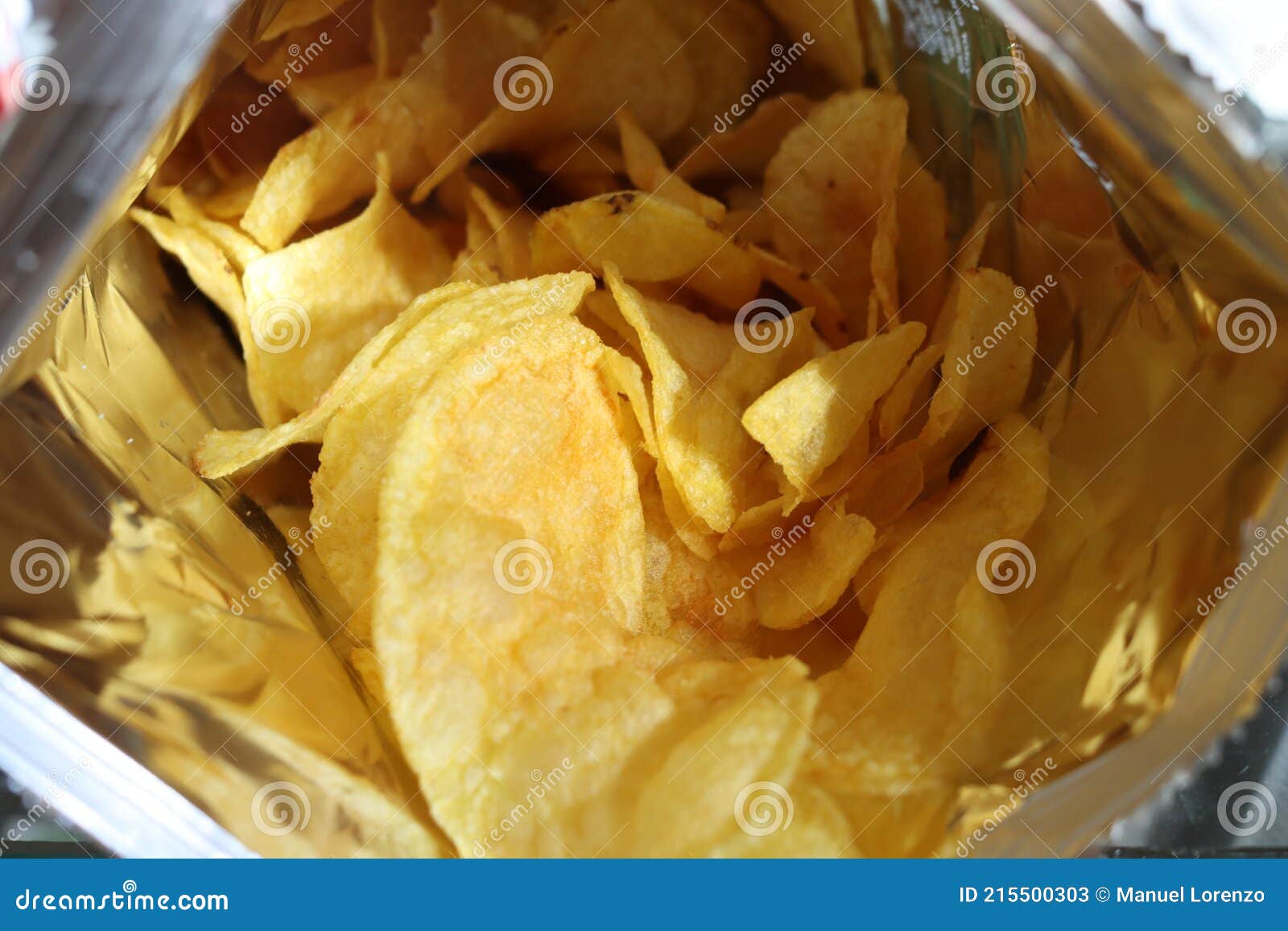 Delicious Crispy Chips Fine Tasty Salty Appetizer Stock Image Image