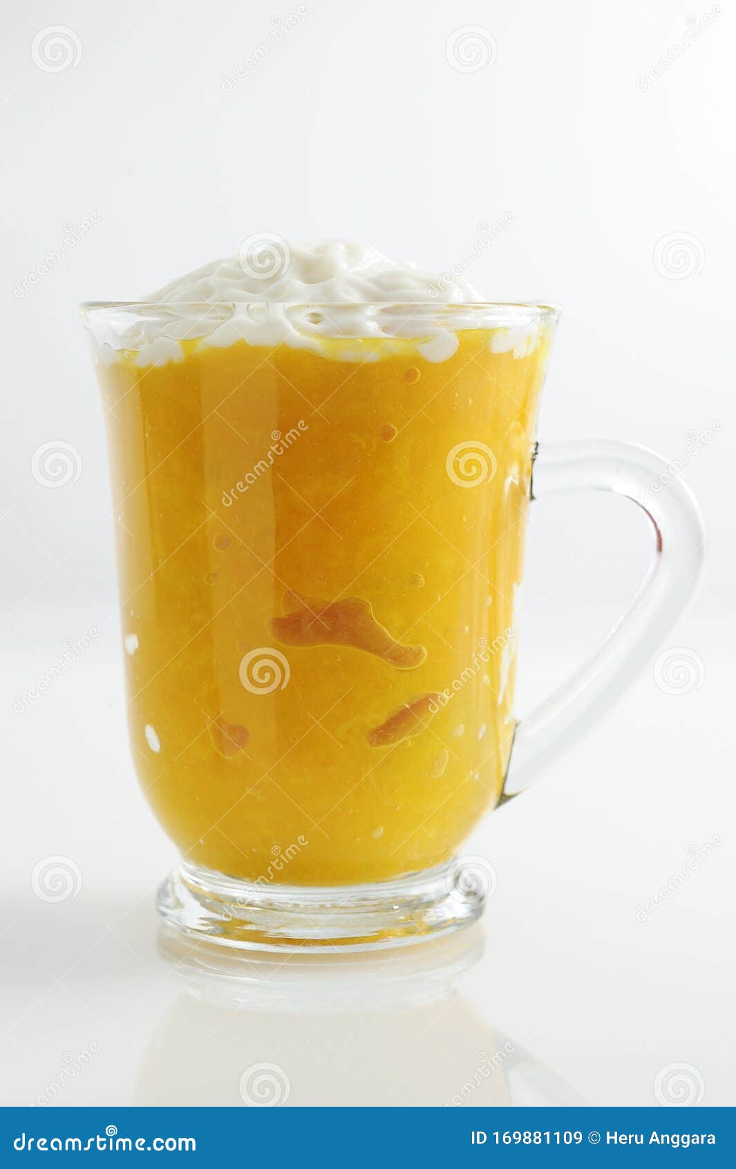 A Cup of Mayonnaise Mango Juice, on White Backdrop Stock Image Image of glass, orange 169881109