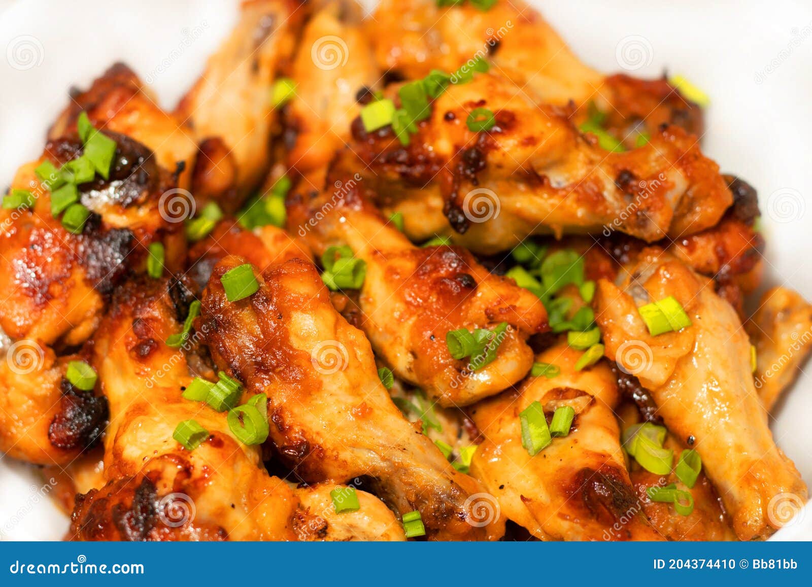 Delicious Deep Fried Buffalo Chicken Wings. Stock Photo Image of