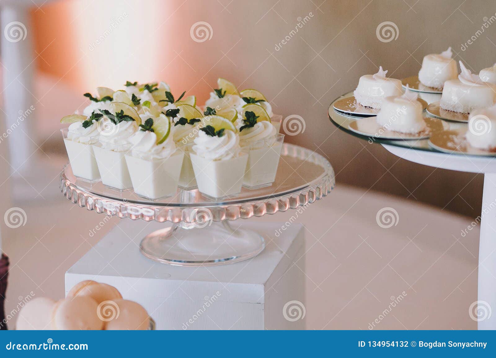Delicious Desserts And Sweets On Table Party At Wedding Reception