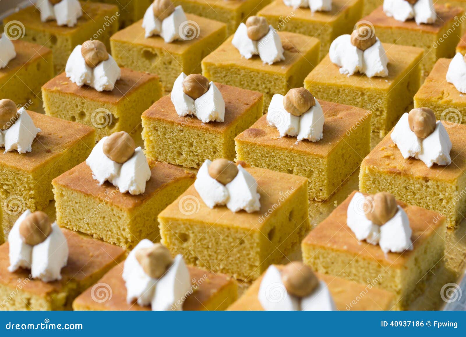 Tray of sweet delicious desserts