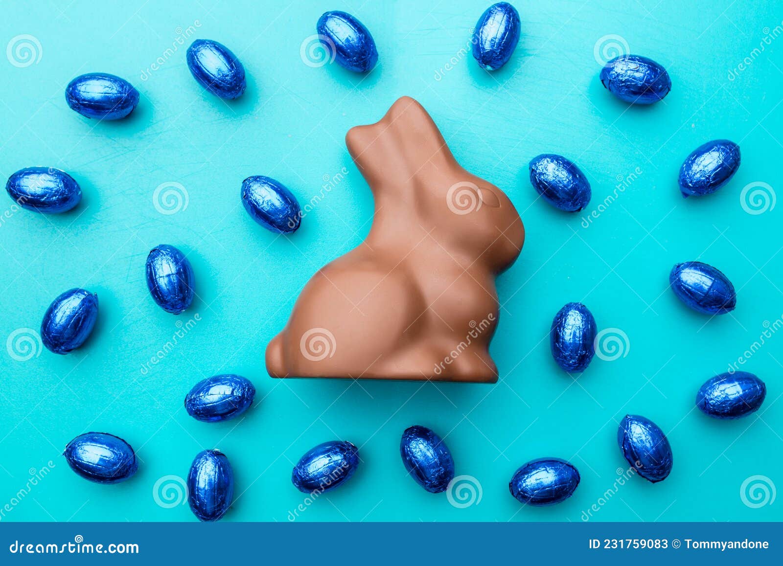 Delicious Easter Chocolate Bunny, Eggs and Sweets Stock Image Image