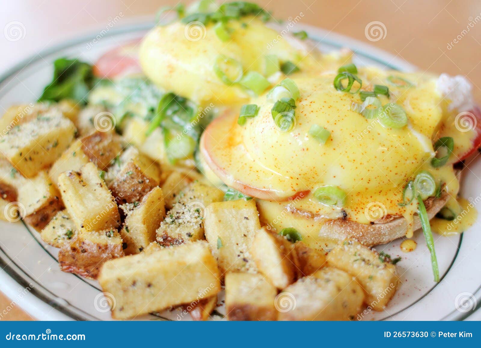 Delicious eggs florentine stock photo. Image of florentine 26573630