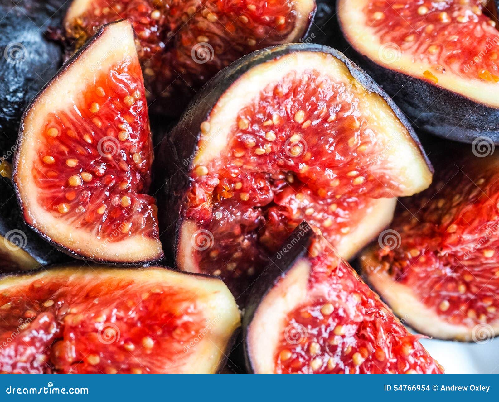 Delicious Figs in Fruit Salad Stock Photo Image of colorful
