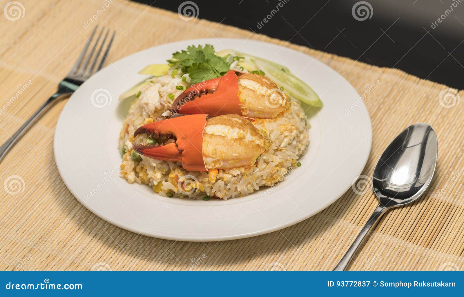 Delicious Fried Rice with Crab Stock Image Image of health, cooking
