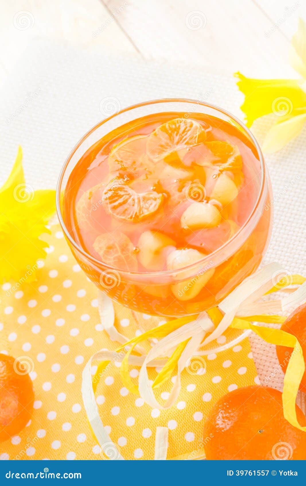 Delicious Fruit Jelly Orange Glass Stock Image Image of fruity, board 39761557