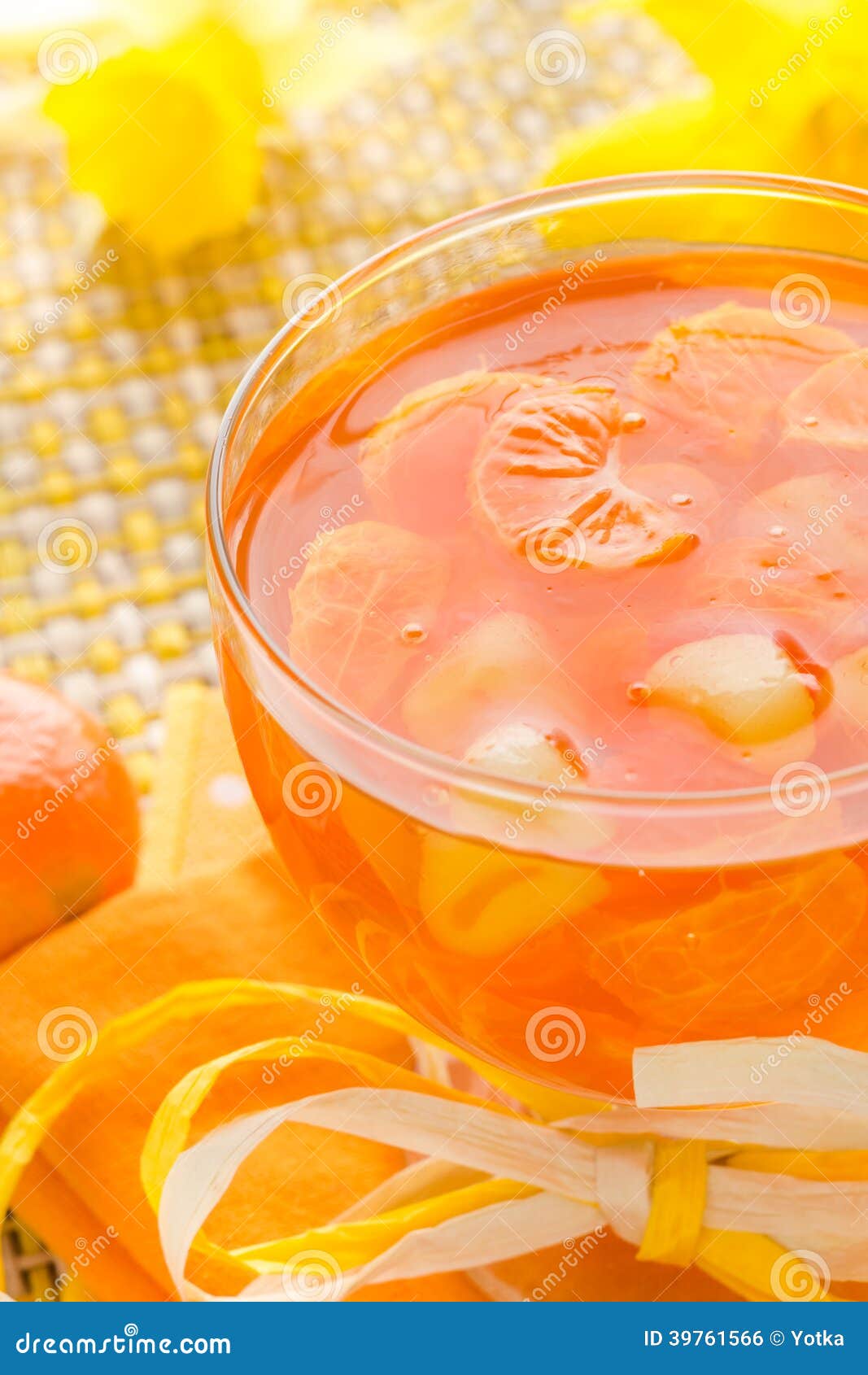 Delicious Fruit Jelly Orange Glass Stock Photo Image of cafe, dessert 39761566