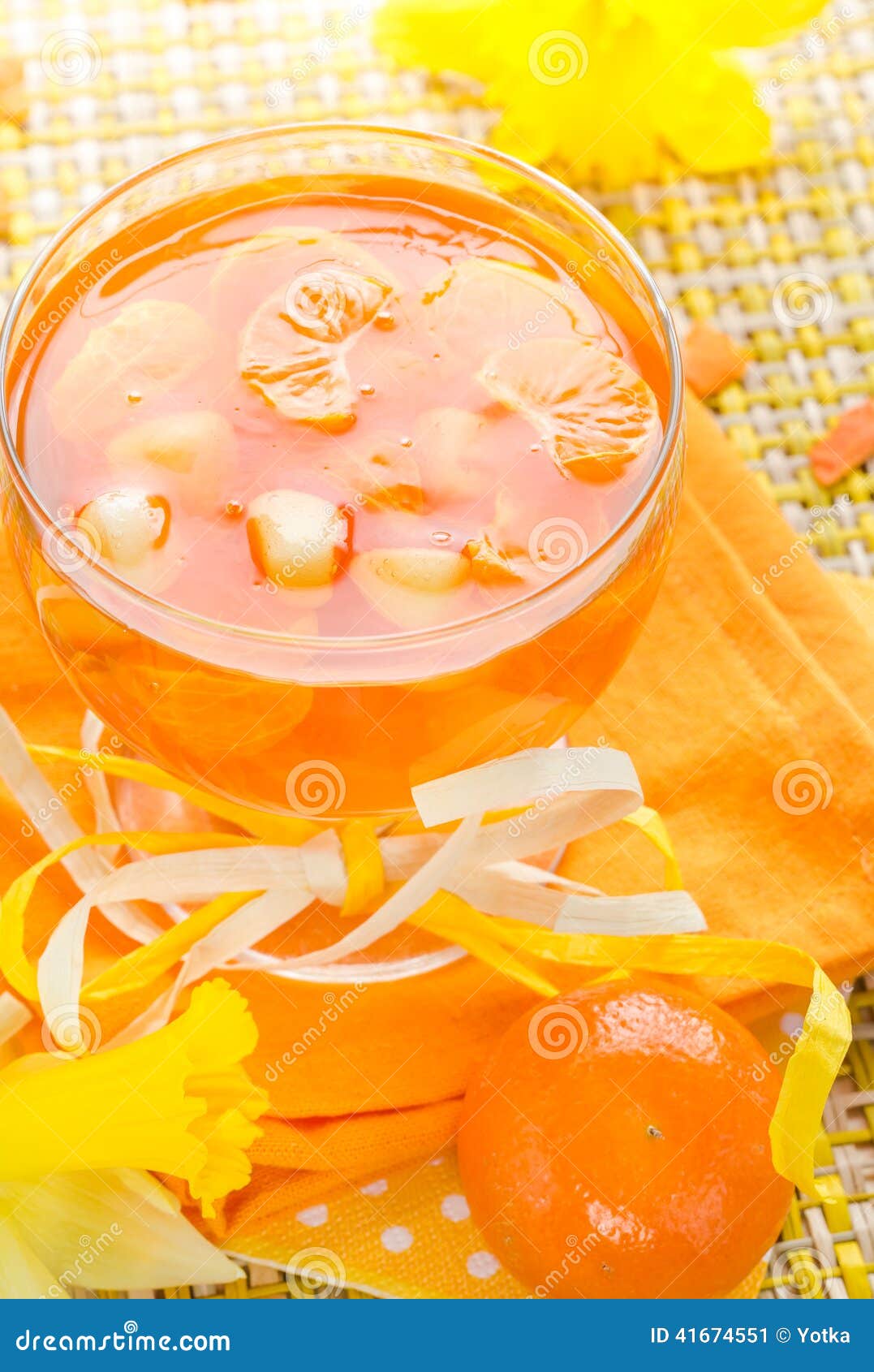 Delicious Fruit Jelly Orange Glass Stock Image Image of restaurant, single 41674551