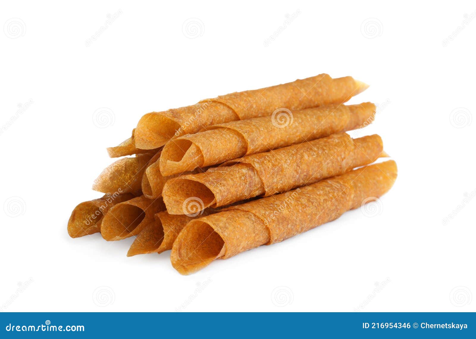 Delicious Fruit Leather Rolls on White Background Stock Photo Image