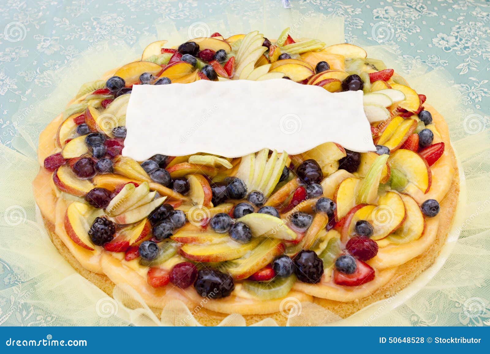 Delicious Fruit Tart Mixed with Jelly. Stock Photo Image of apple