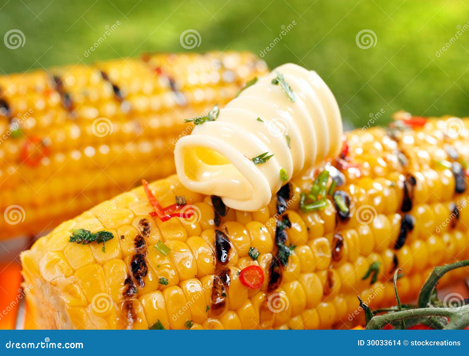 grilled corn on the cob with butter