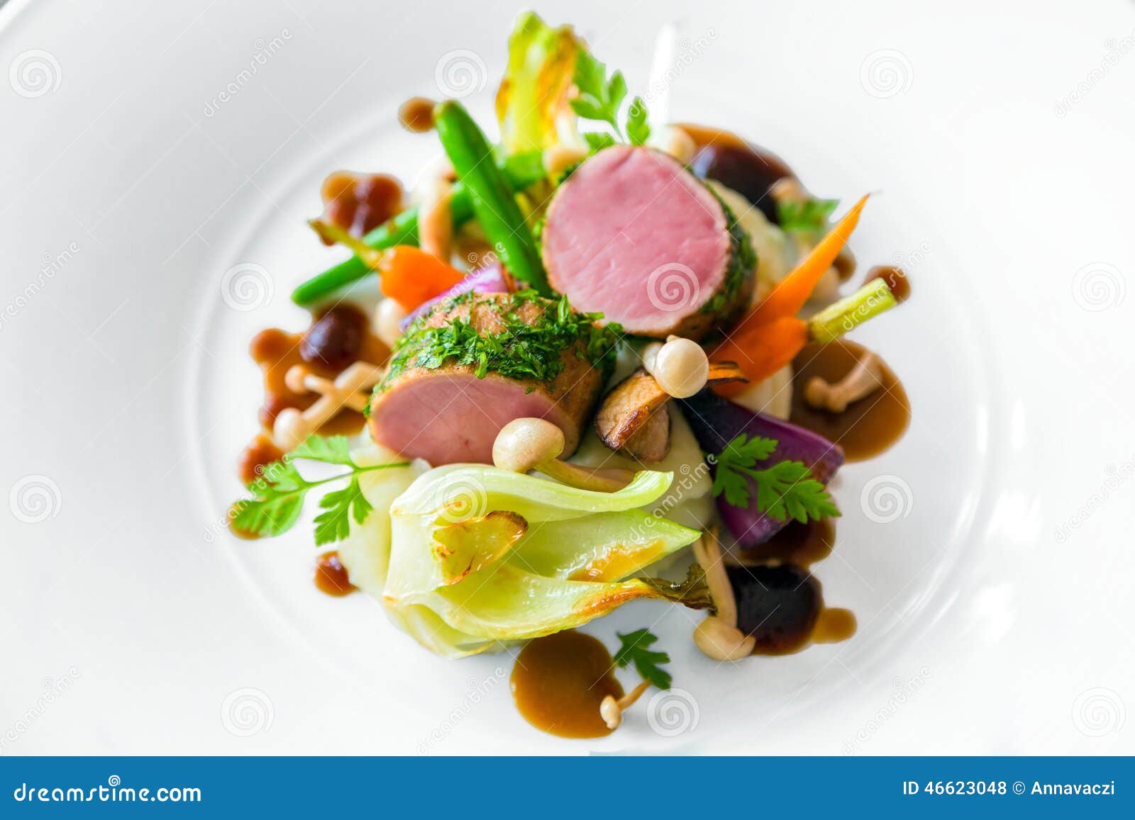 Delicious gourmet food stock photo. Image of fillet, delicious - 46623048