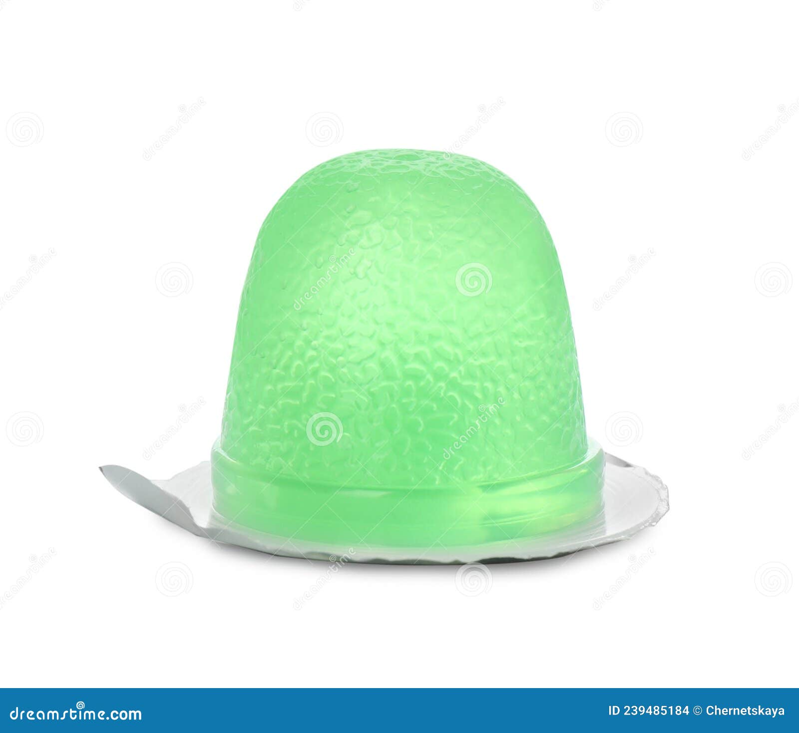 Delicious Green Jelly Cup Isolated on White Stock Photo Image of