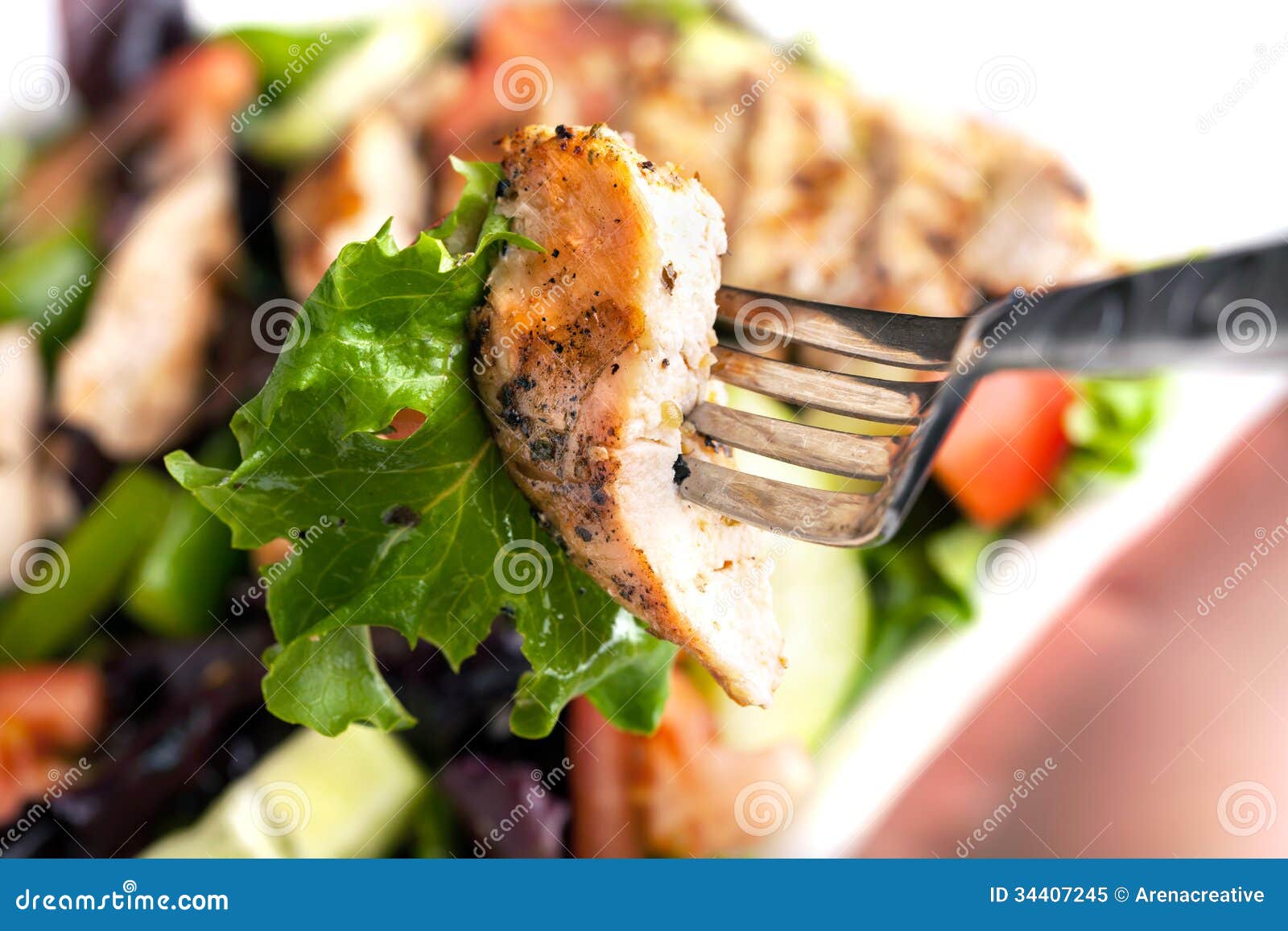 delicious grilled chicken salad