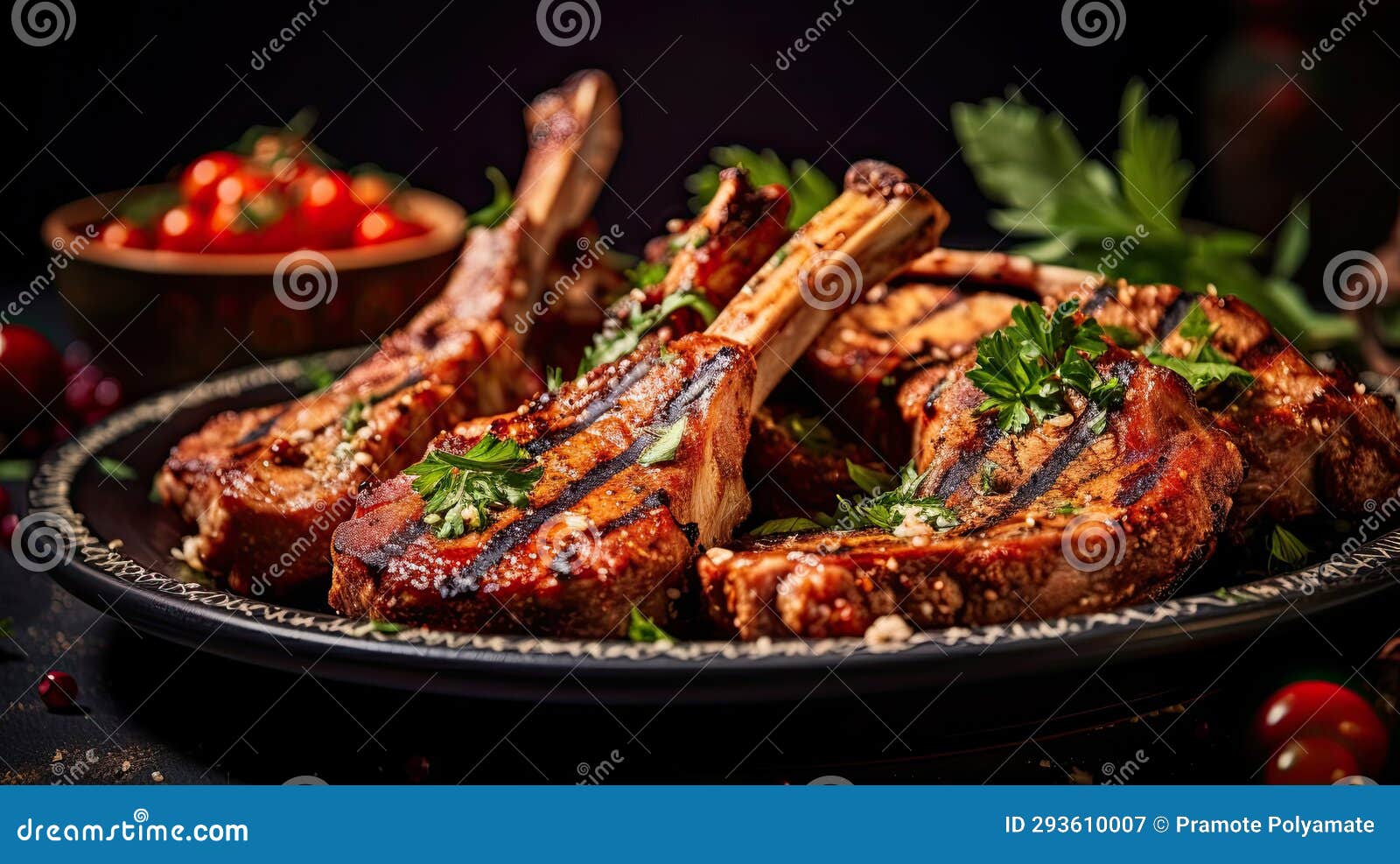 Delicious Grilled Lamb Chops Marinated in a Flavorful Blend of Spices