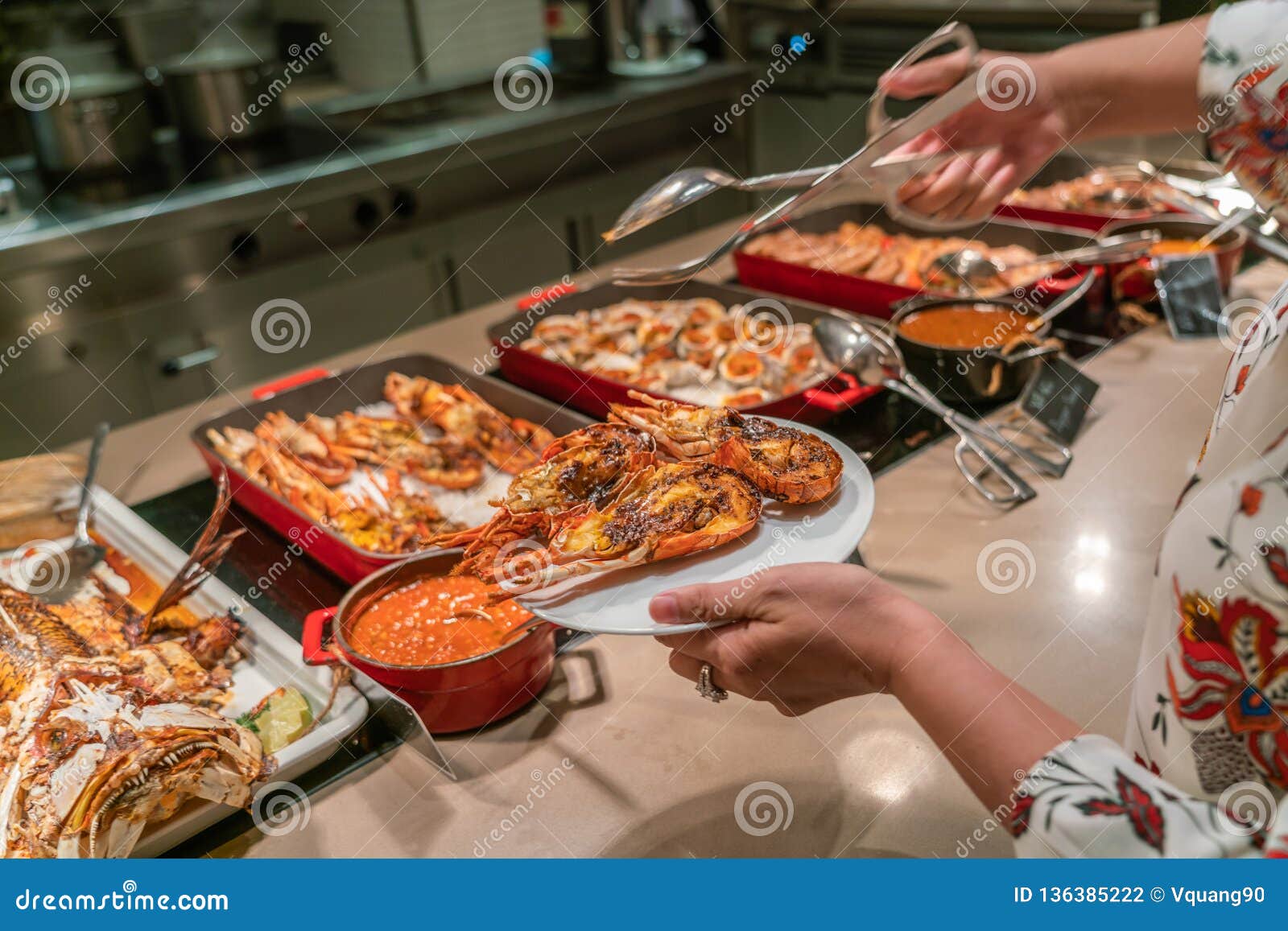 Delicious Grilled Lobster in the Luxury Buffet Stock Photo Image of