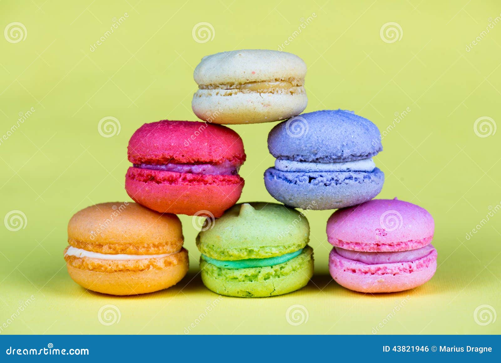 Delicious Group of Fresh and Sweet Macarons Stock Photo - Image of ...