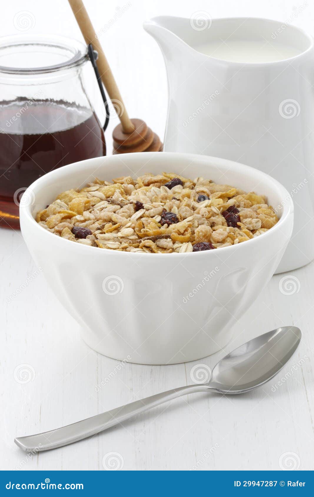 Delicious and Healthy Muesli Cereal Stock Image Image of cornflakes