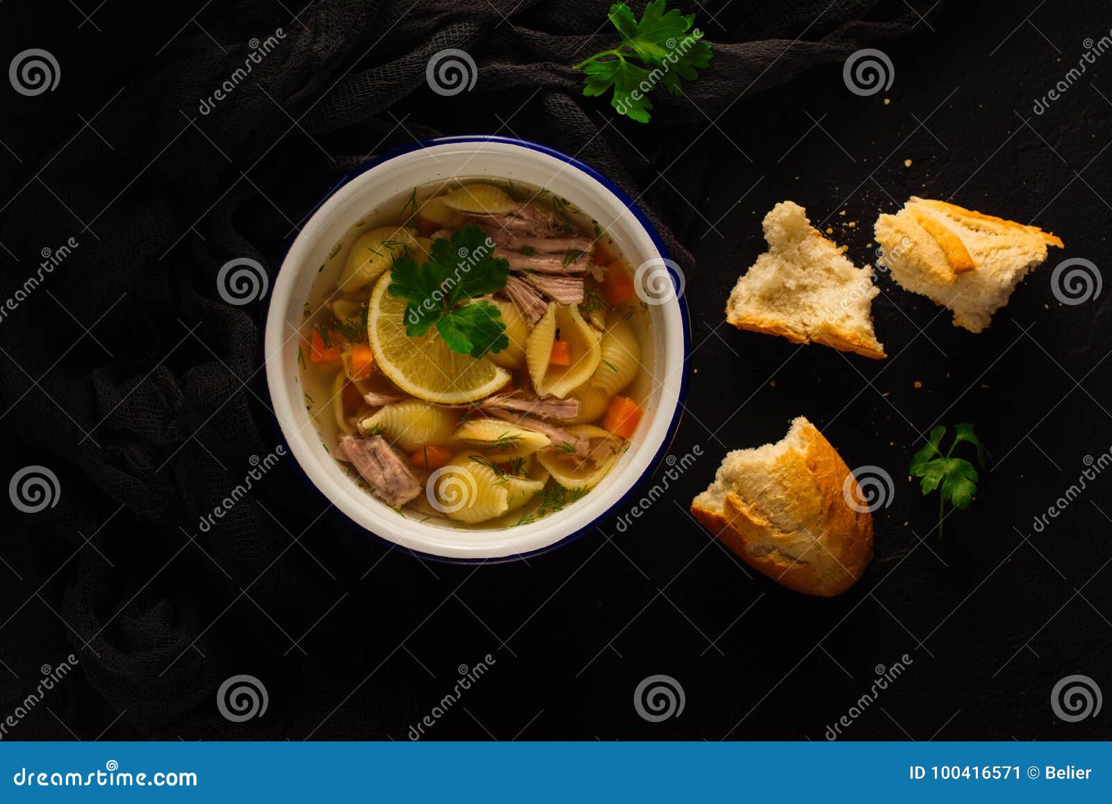 Delicious Homemade Broth Soup Stock Image - Image of prepared ...