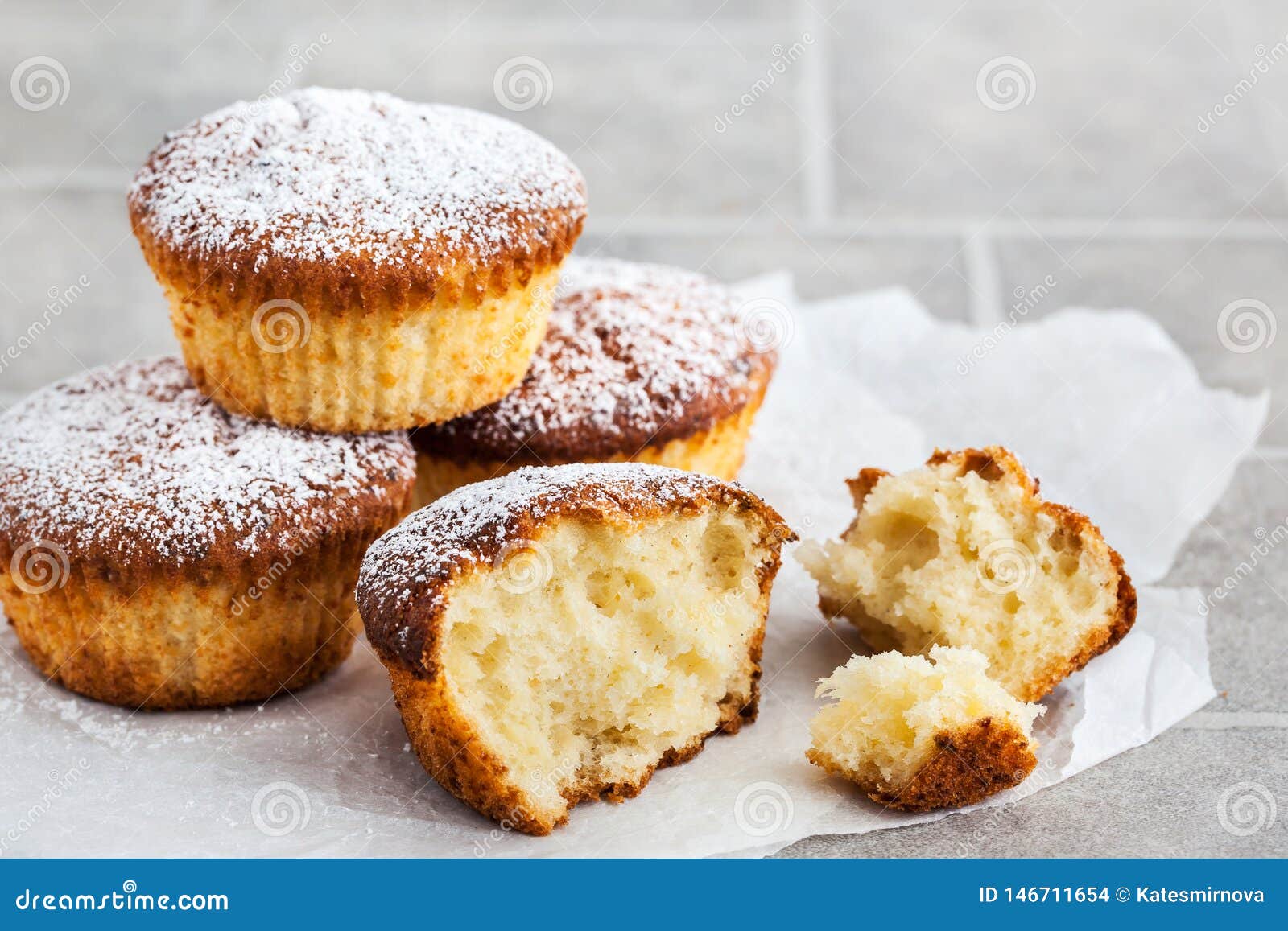 Delicious Homemade Cottage Cheese Muffins Stock Photo Image Of