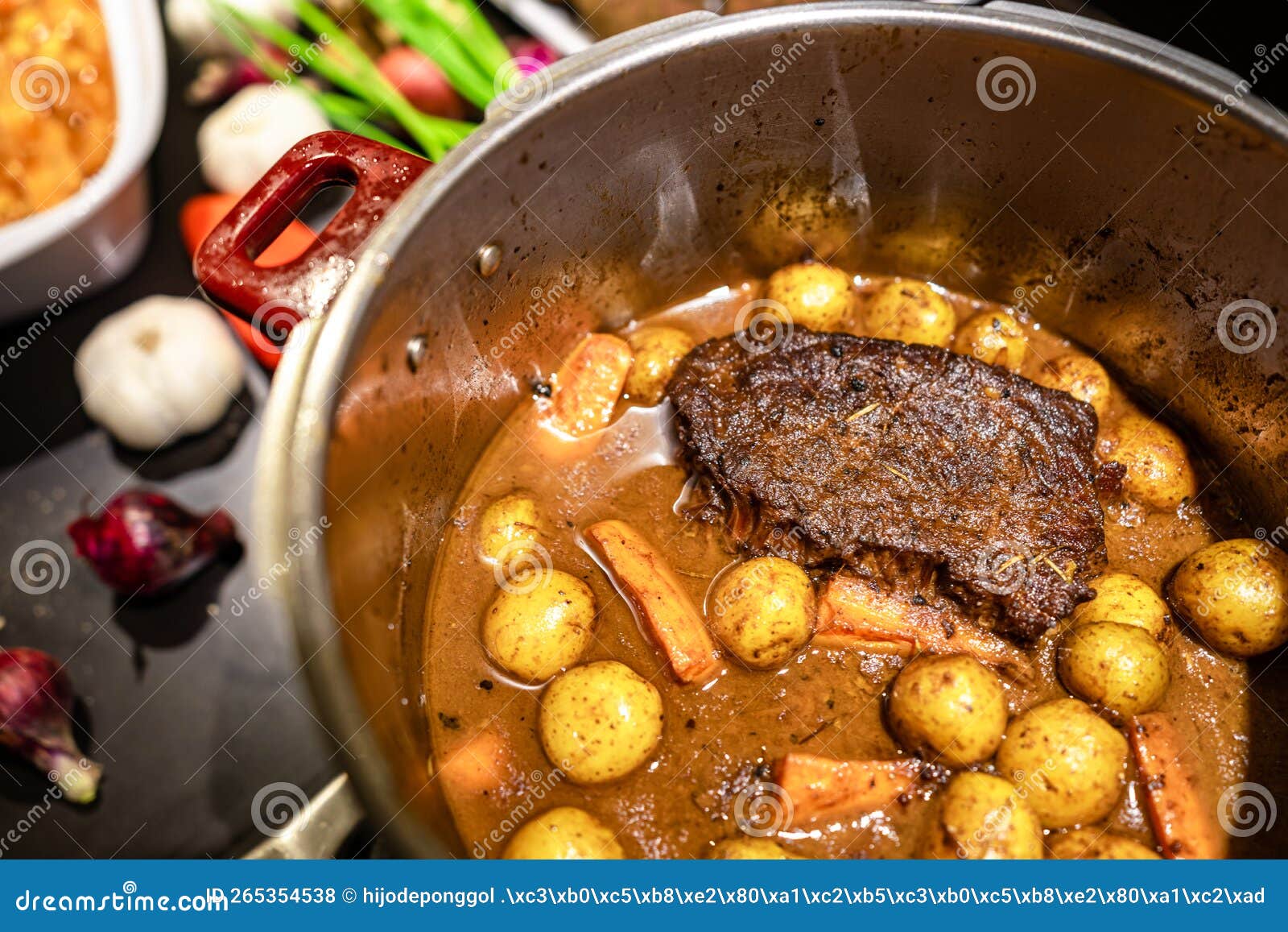 Delicious Homemade Slow Cooked Beef Pot Roast Stock Photo Image of