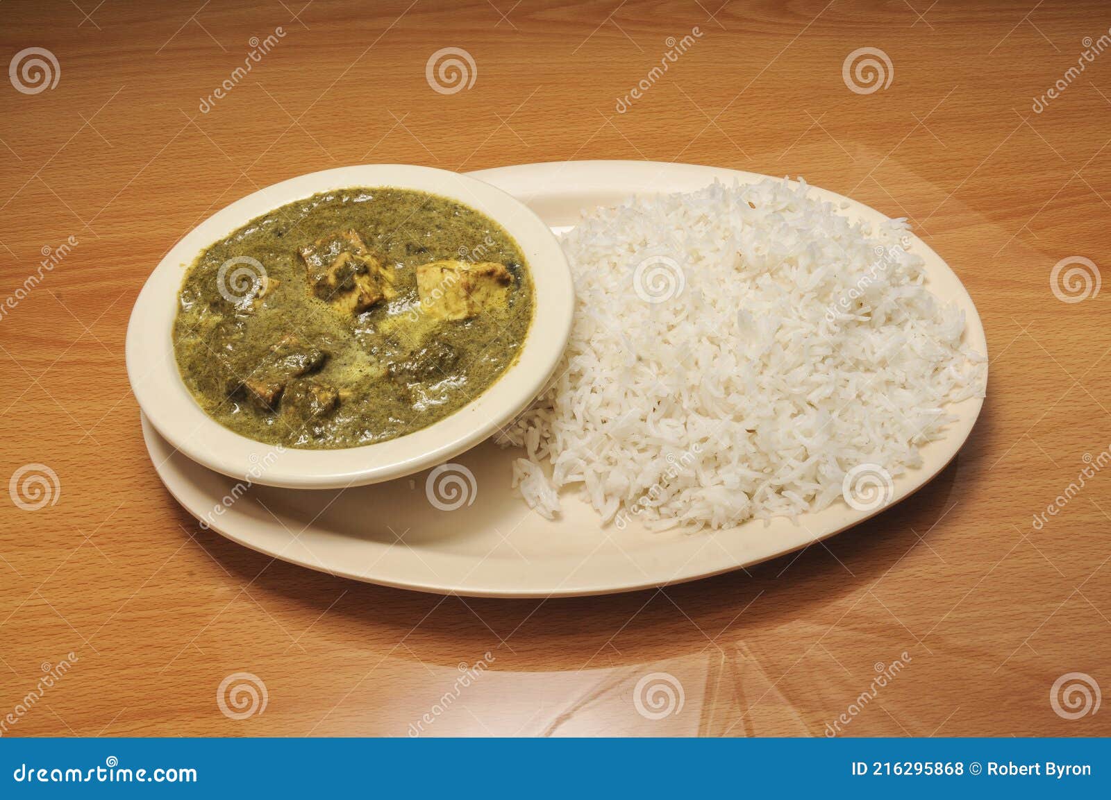Indian Spinach Paneer stock photo. Image of gravy, spicy - 216295868