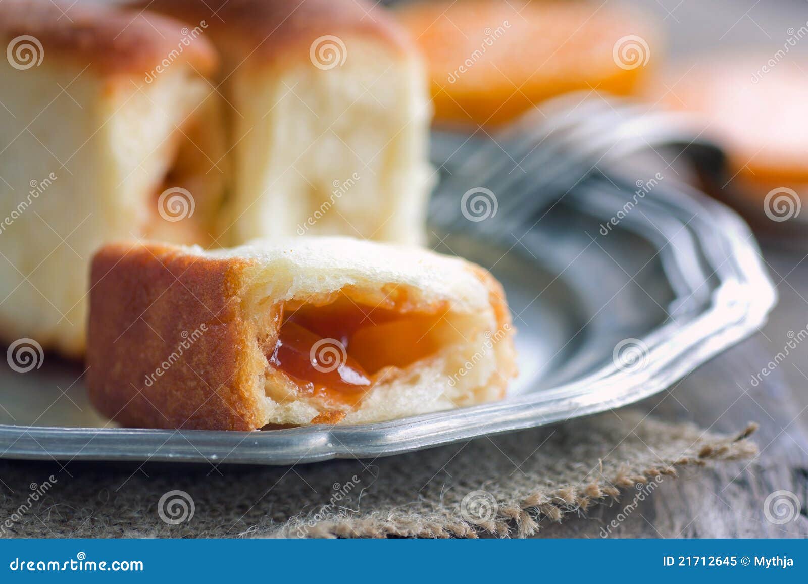 Delicious jam rolls stock image. Image of marmelade, home 21712645