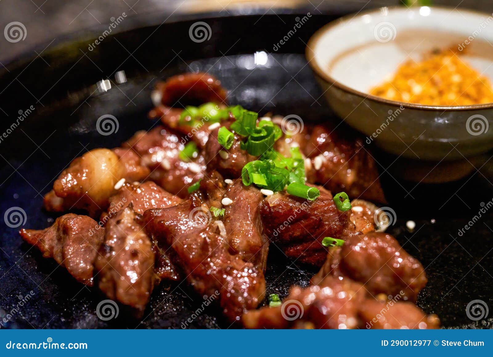 A Delicious Japanese Dish, Panfried Japanese Wagyu Beef Stock Image