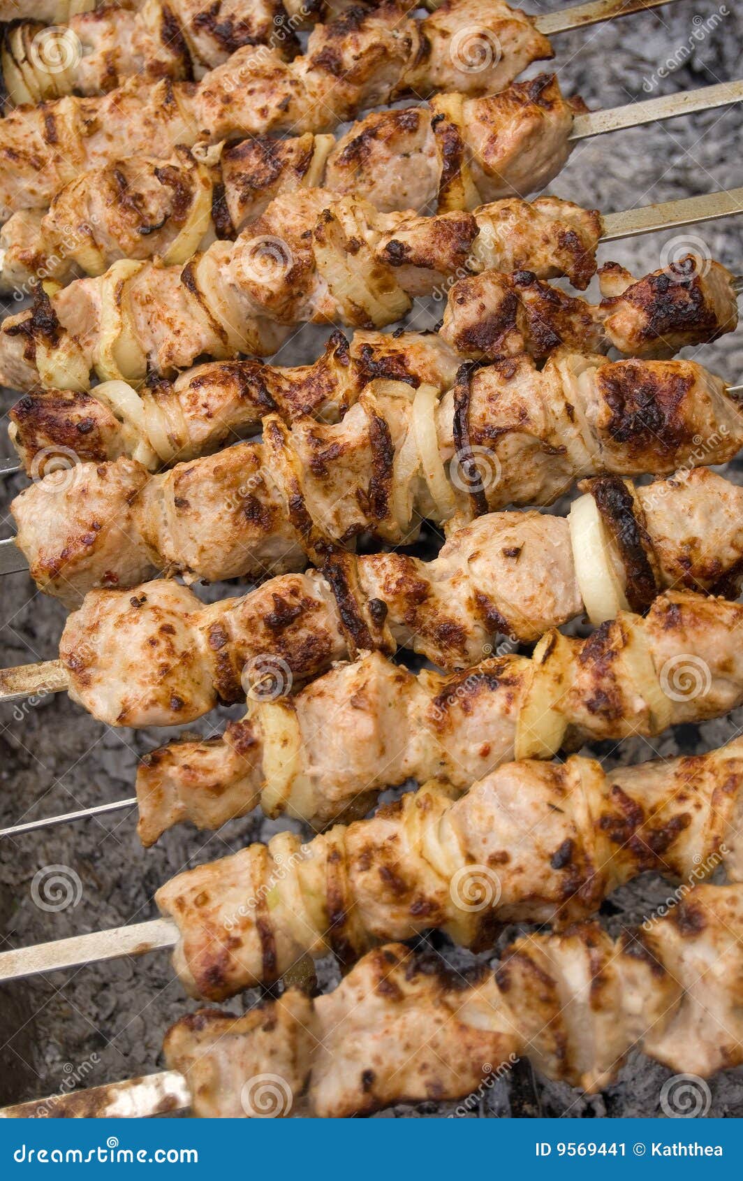 Delicious Kabobs on a Chargrill Stock Image Image of delicious