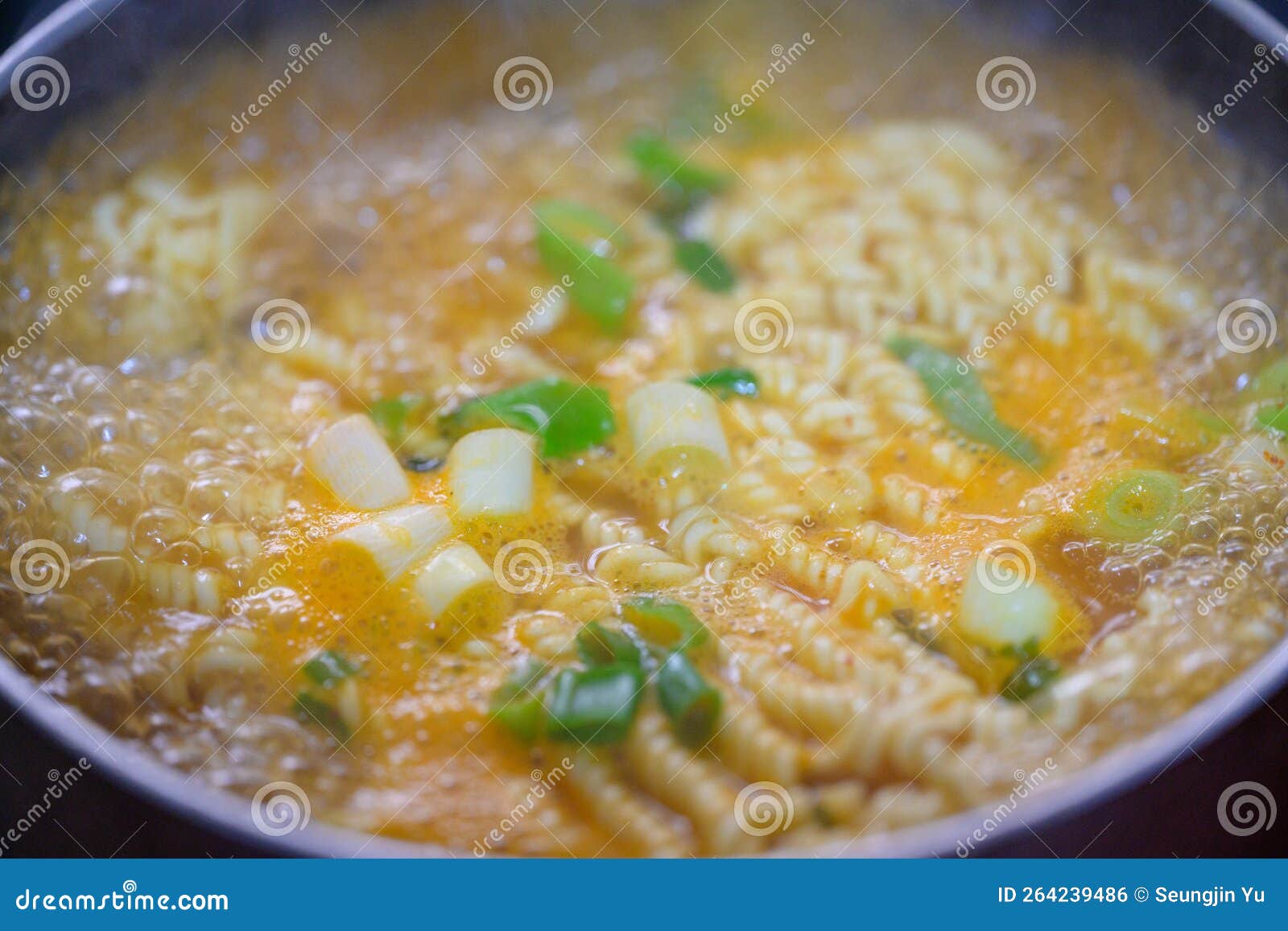Delicious Korean Instant Ramen Dish Stock Photo Image of plate
