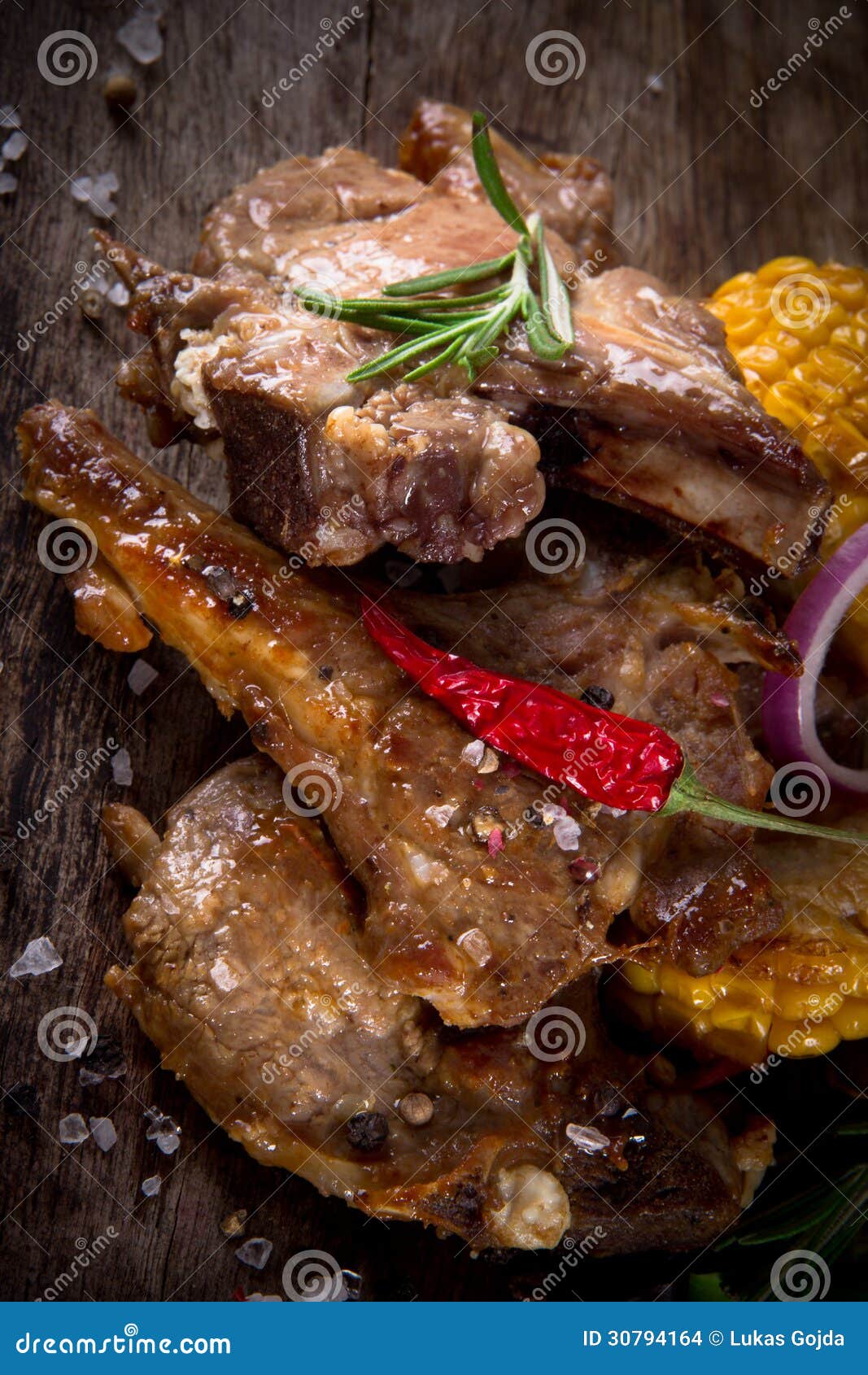 Delicious lamb chops stock photo. Image of horizontal 30794164