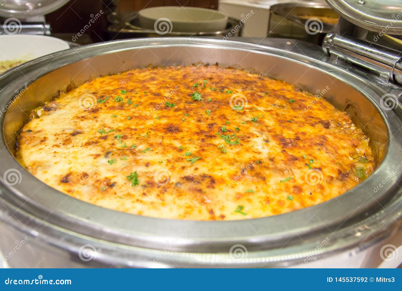 Delicious Lasagna in Hot Dish for Buffet Stock Photo Image of lasagna