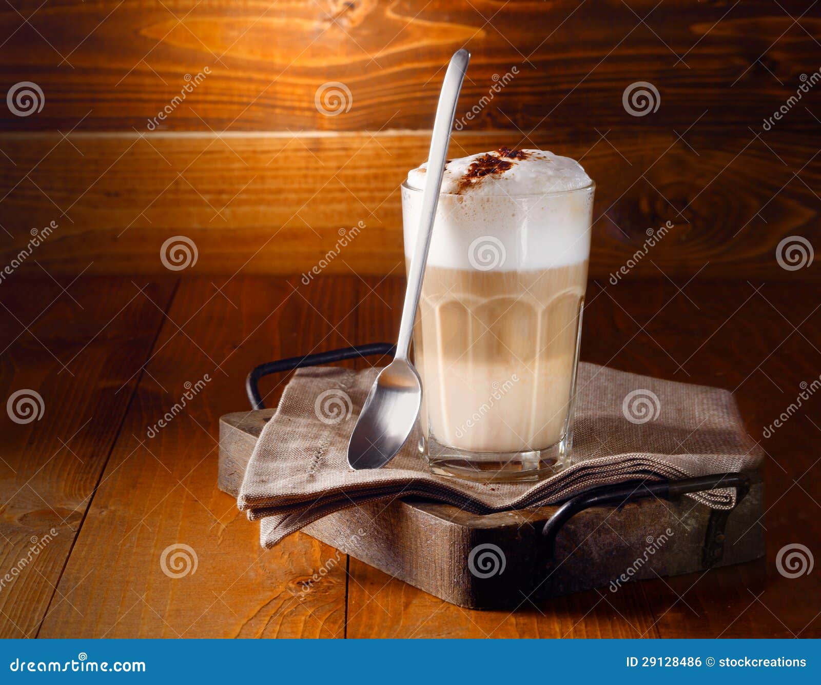 delicious layered latte macchiato coffee