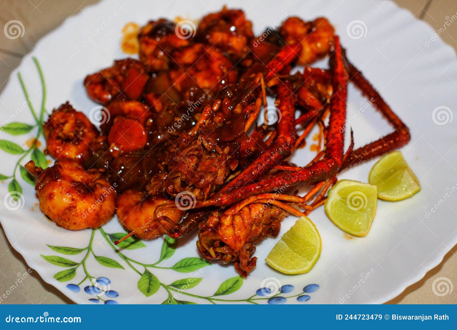 Delicious Lobster Curry in Plate with Lemon Stock Image Image of meat