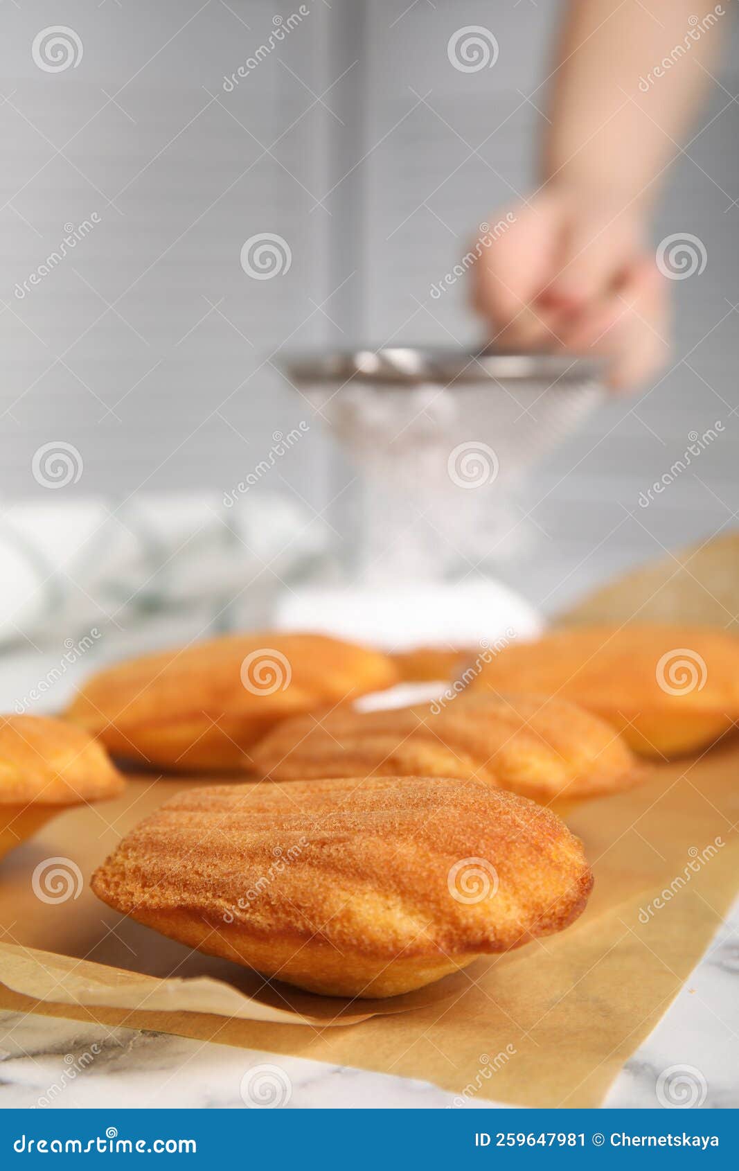 Delicious Madeleine Cakes on White Marble Table, Closeup Stock Image Image of fresh, board