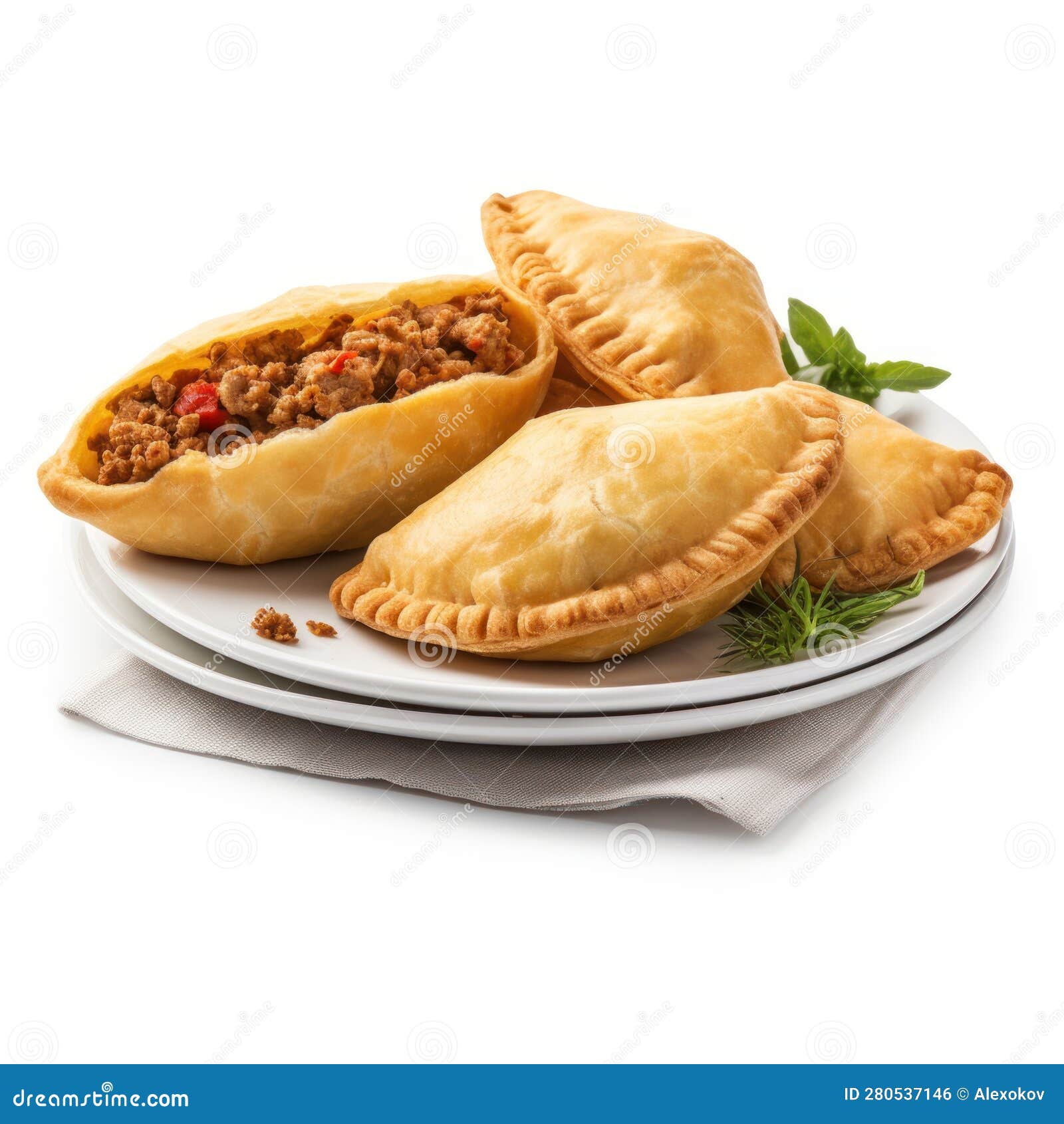 Delicious Meat Filling on a Plate High Resolution Image . Stock