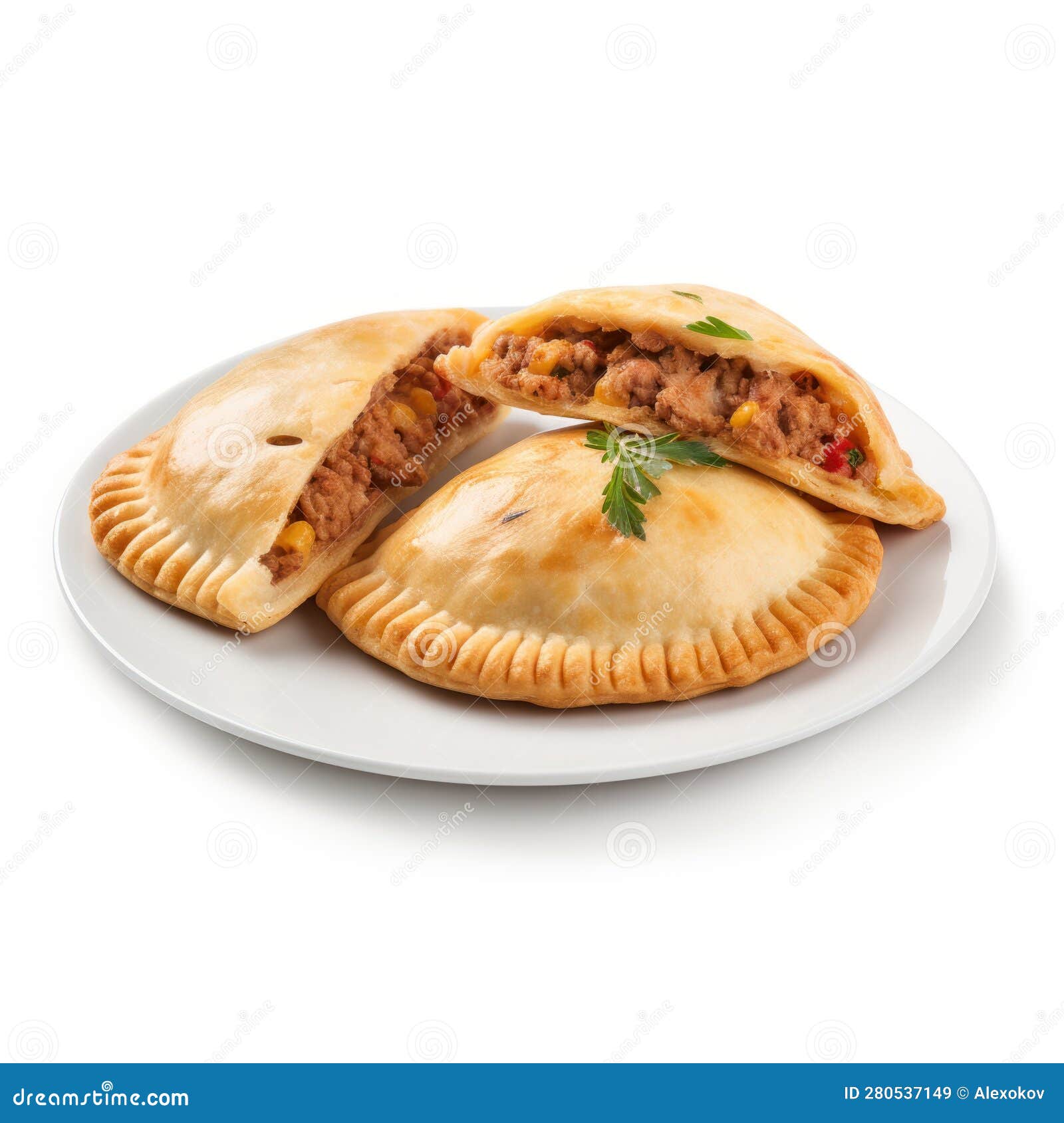Delicious Meat Filling on a Plate High Resolution Image . Stock
