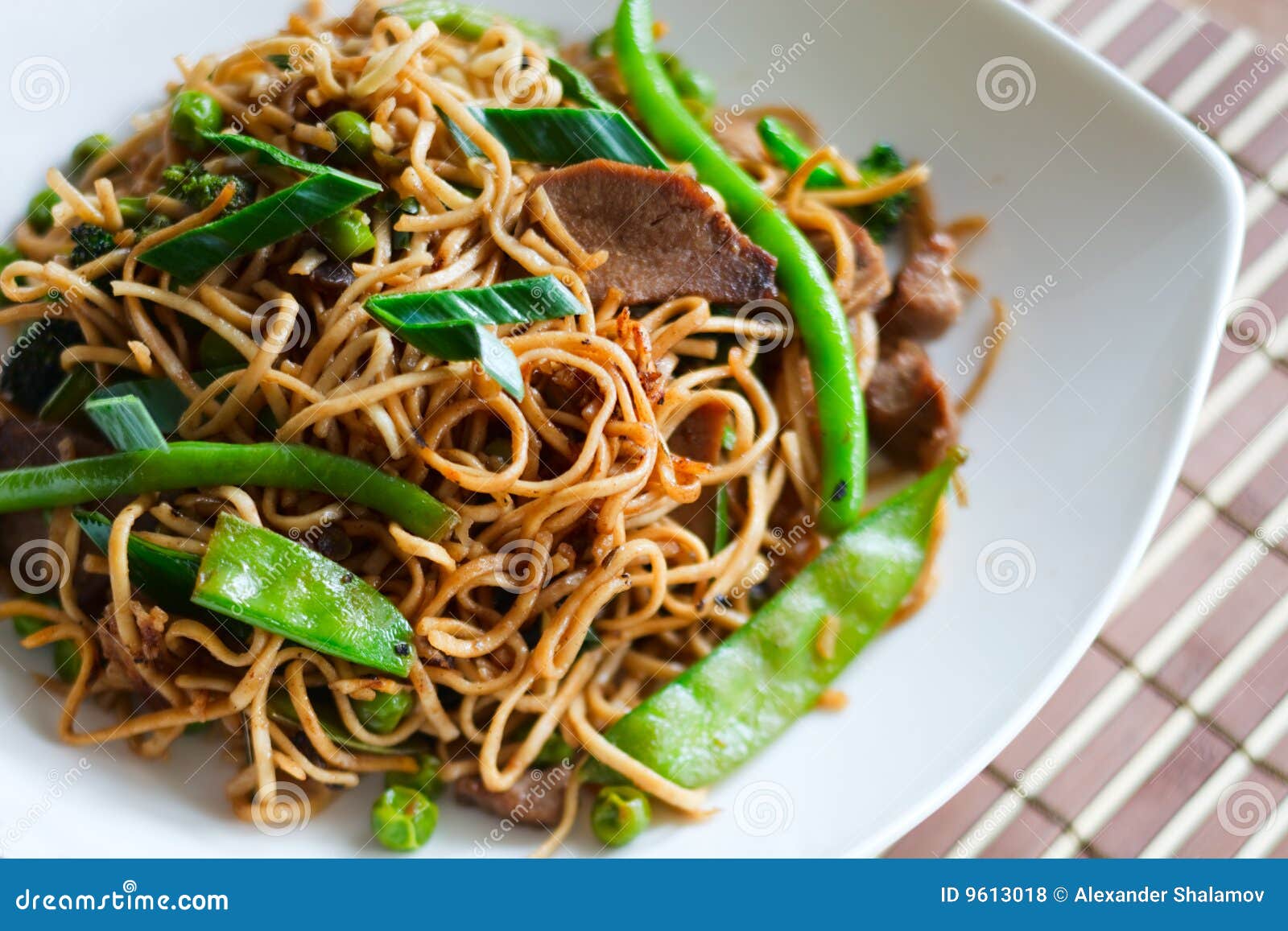 Delicious meat wok stock photo. Image of oriental, dish 9613018