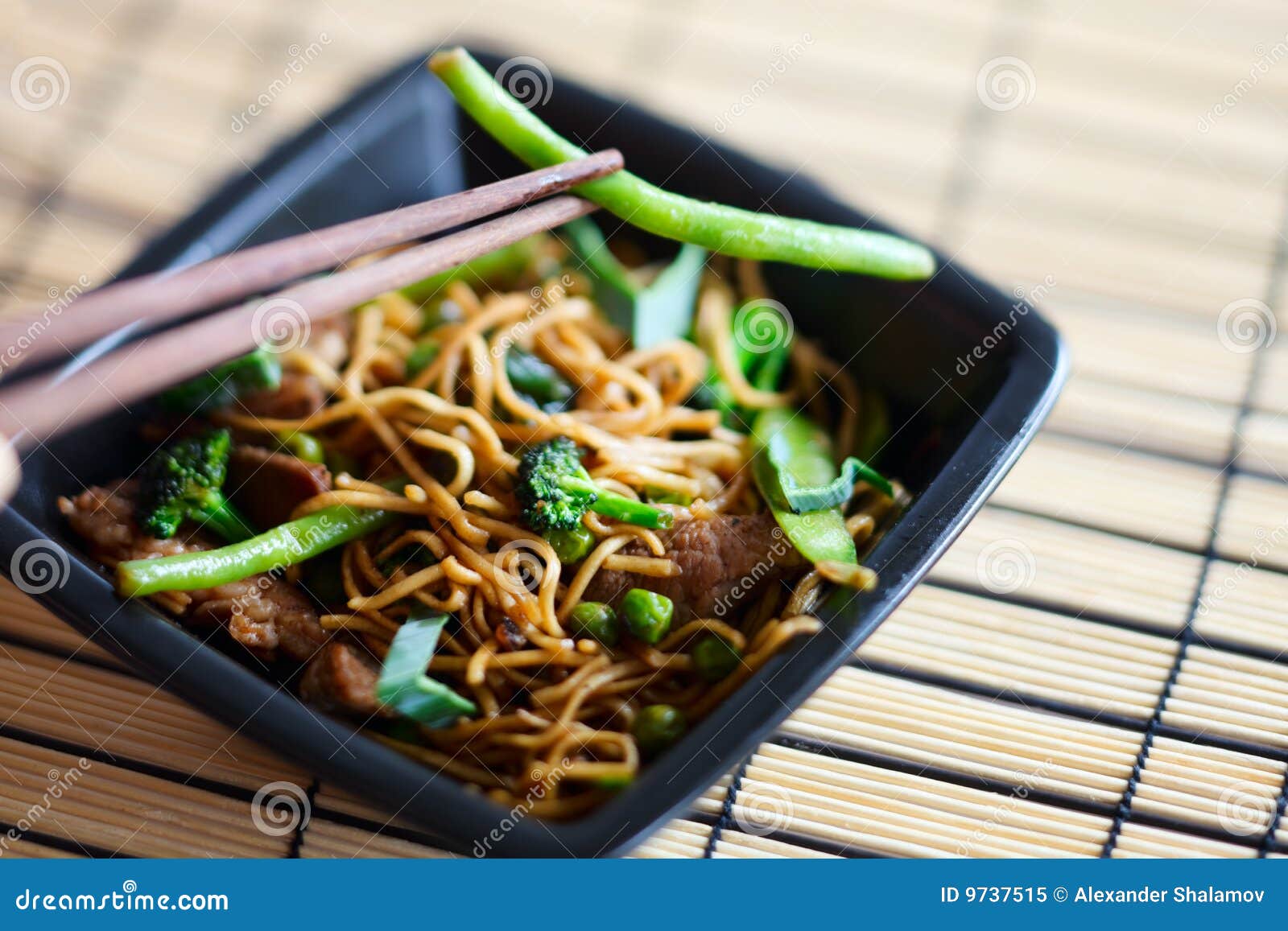 Delicious meat wok stock image. Image of asian, chopped 9737515