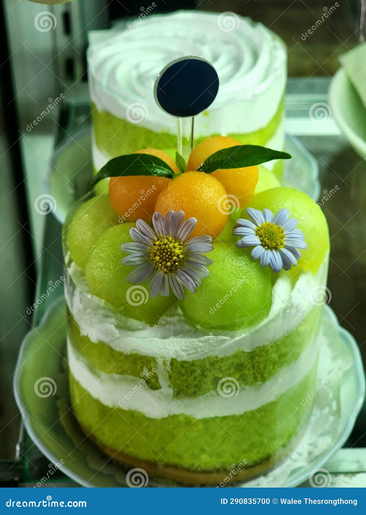 Melon Cake stock photo. Image of sweet, melon, dessert 290835700