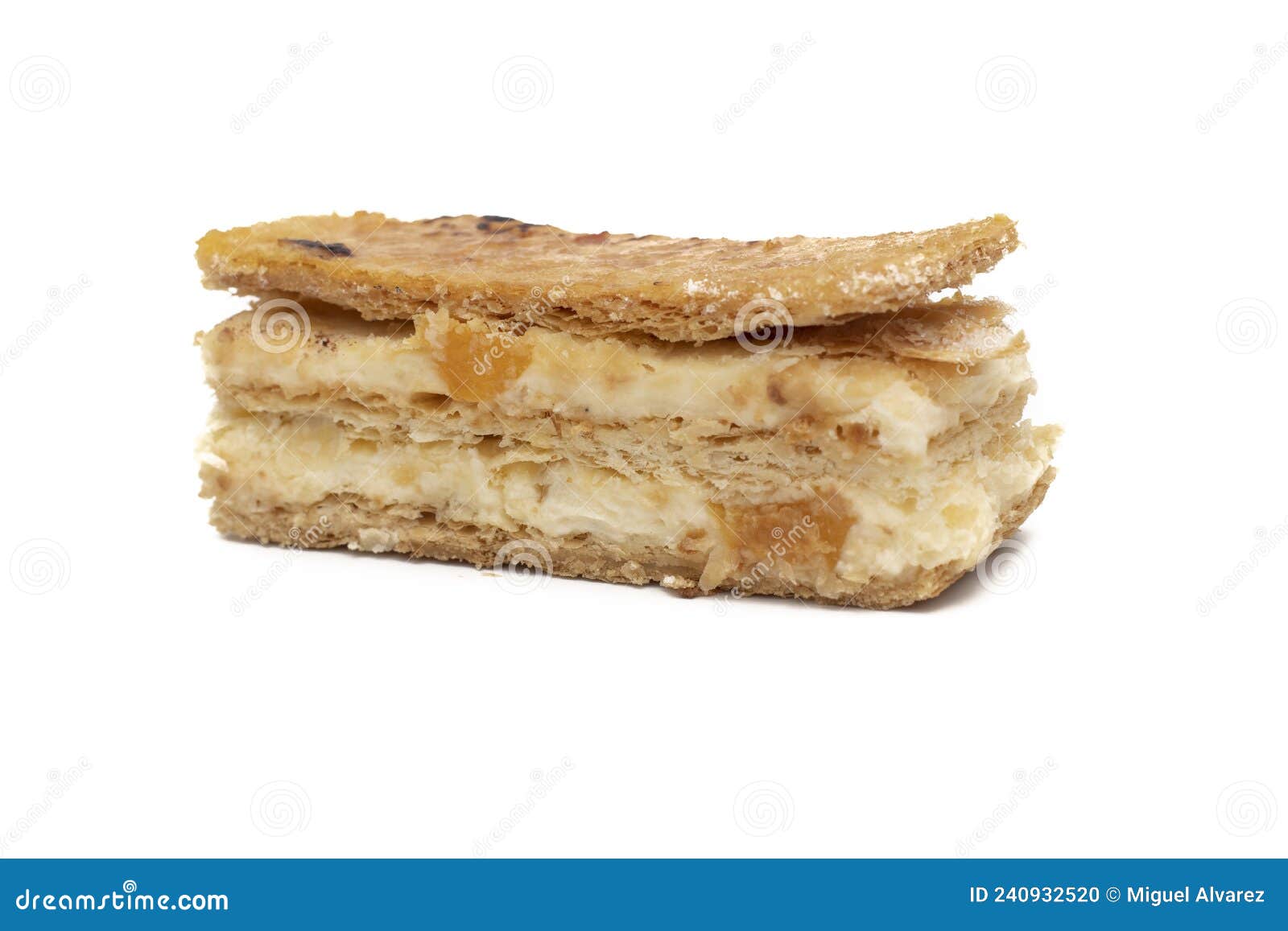 a delicious millefeuille piece of fruit