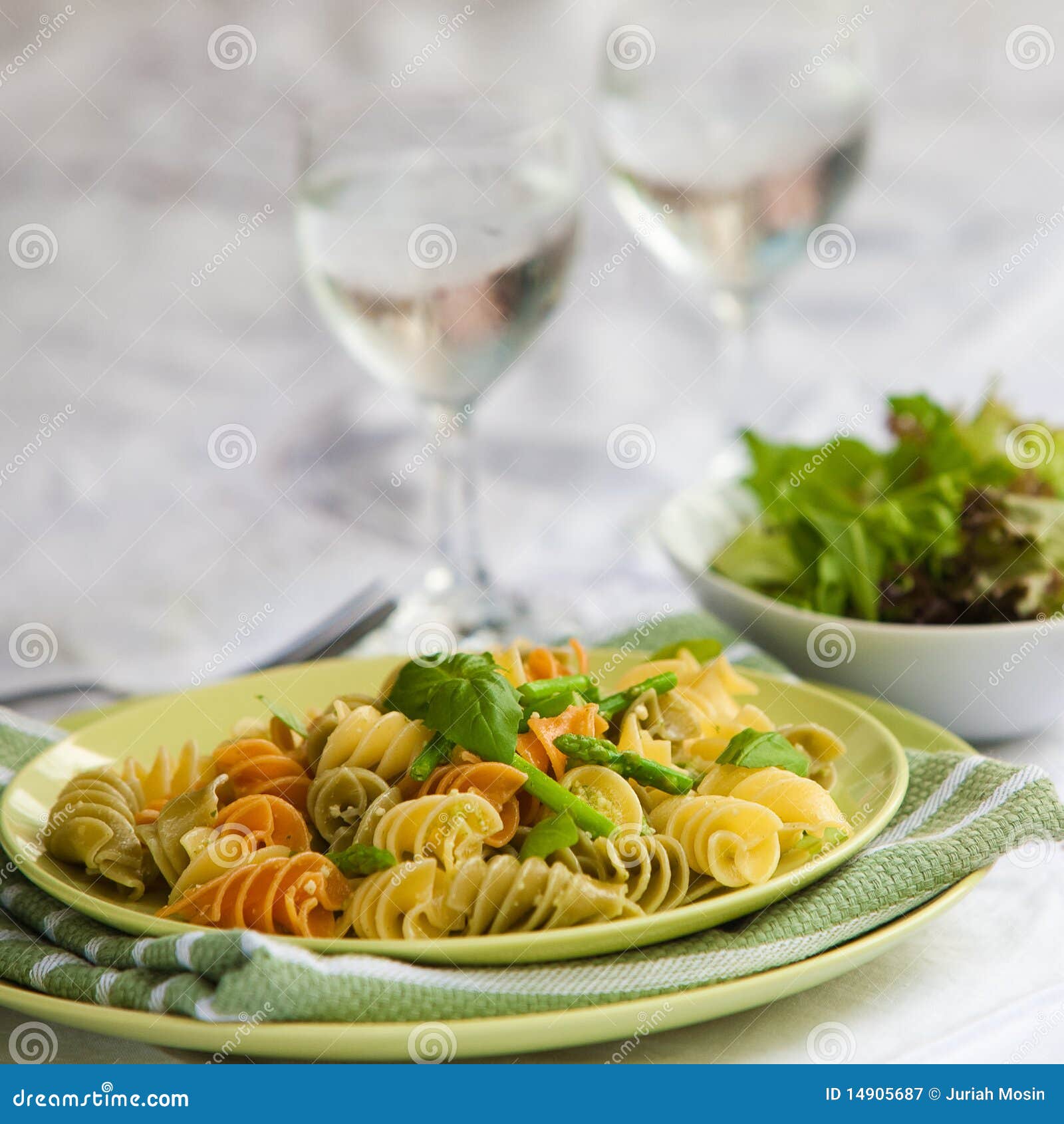 Delicious Pasta with Asparagus and Basil Pesto Stock Image Image of