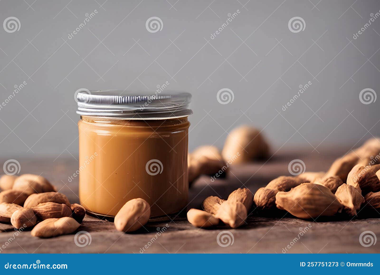 Delicious Peanut Butter Closeup Photo Under Studio Lighting, Peanuts