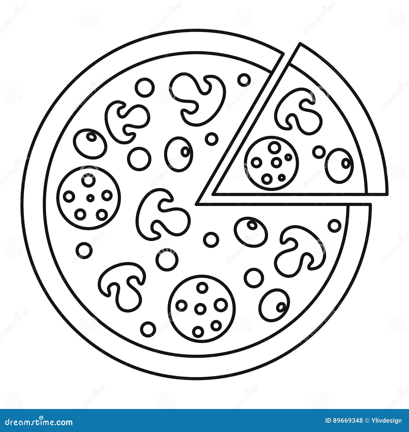пицца пепперони раскраска фото 101