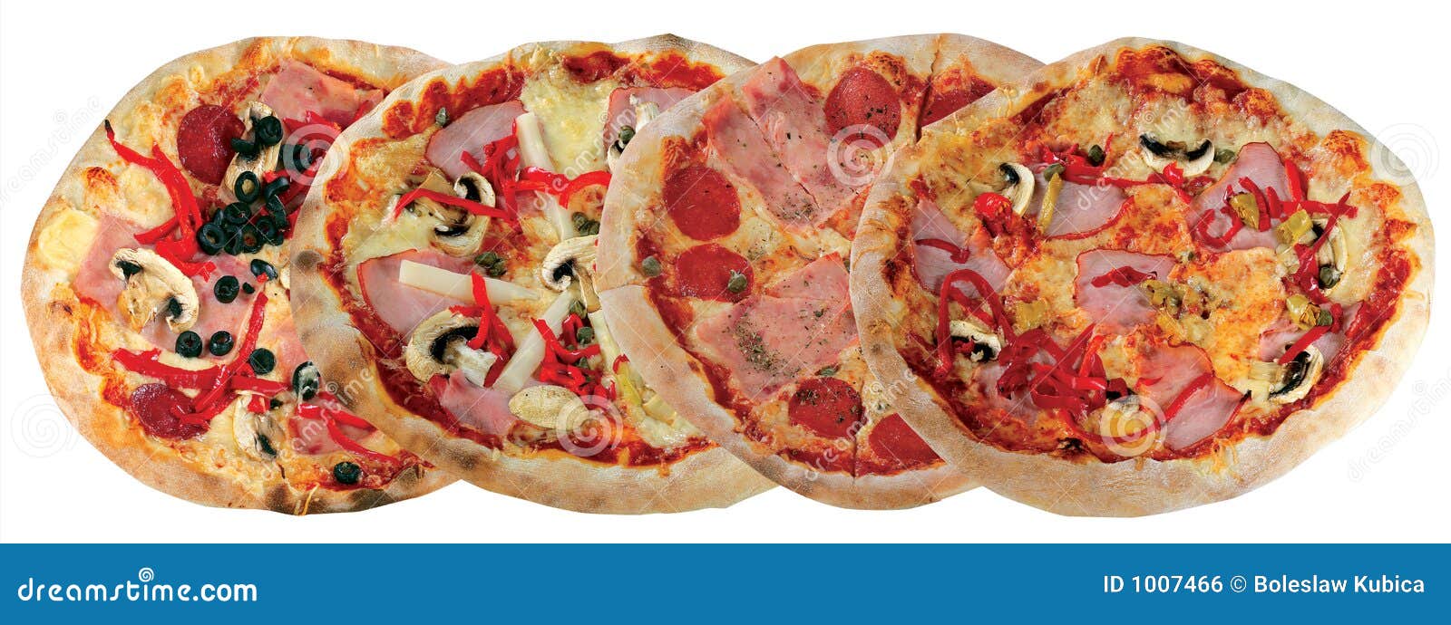 Delicious pizzas stock photo. Image of food, plate, cuisine 1007466