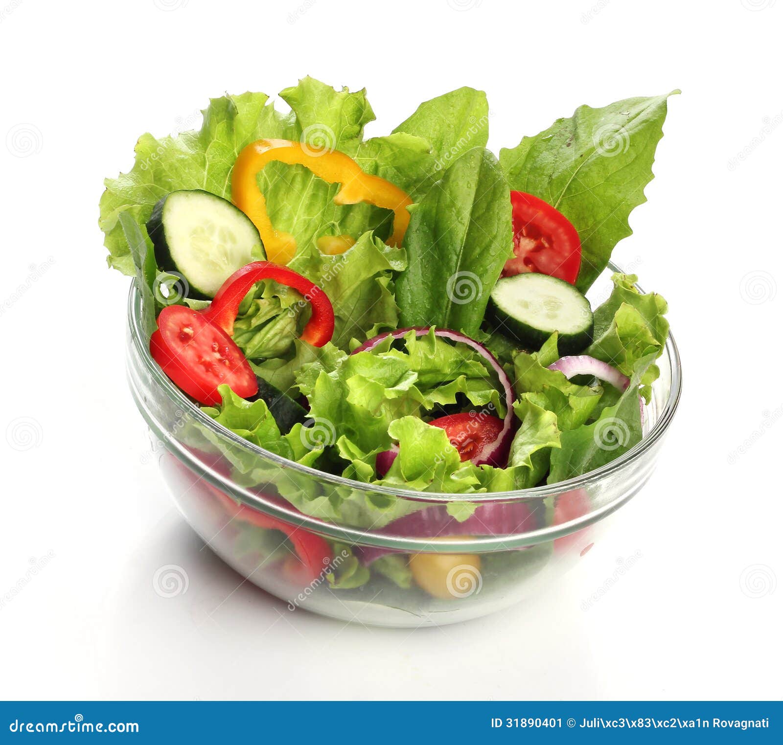 Delicious Salad on a Bowl Isolated Stock Image Image of concept